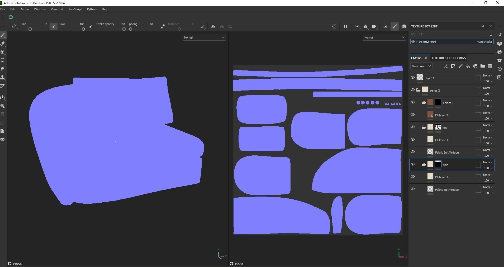 Upholstered left arm sofa Low-poly 3D model_19