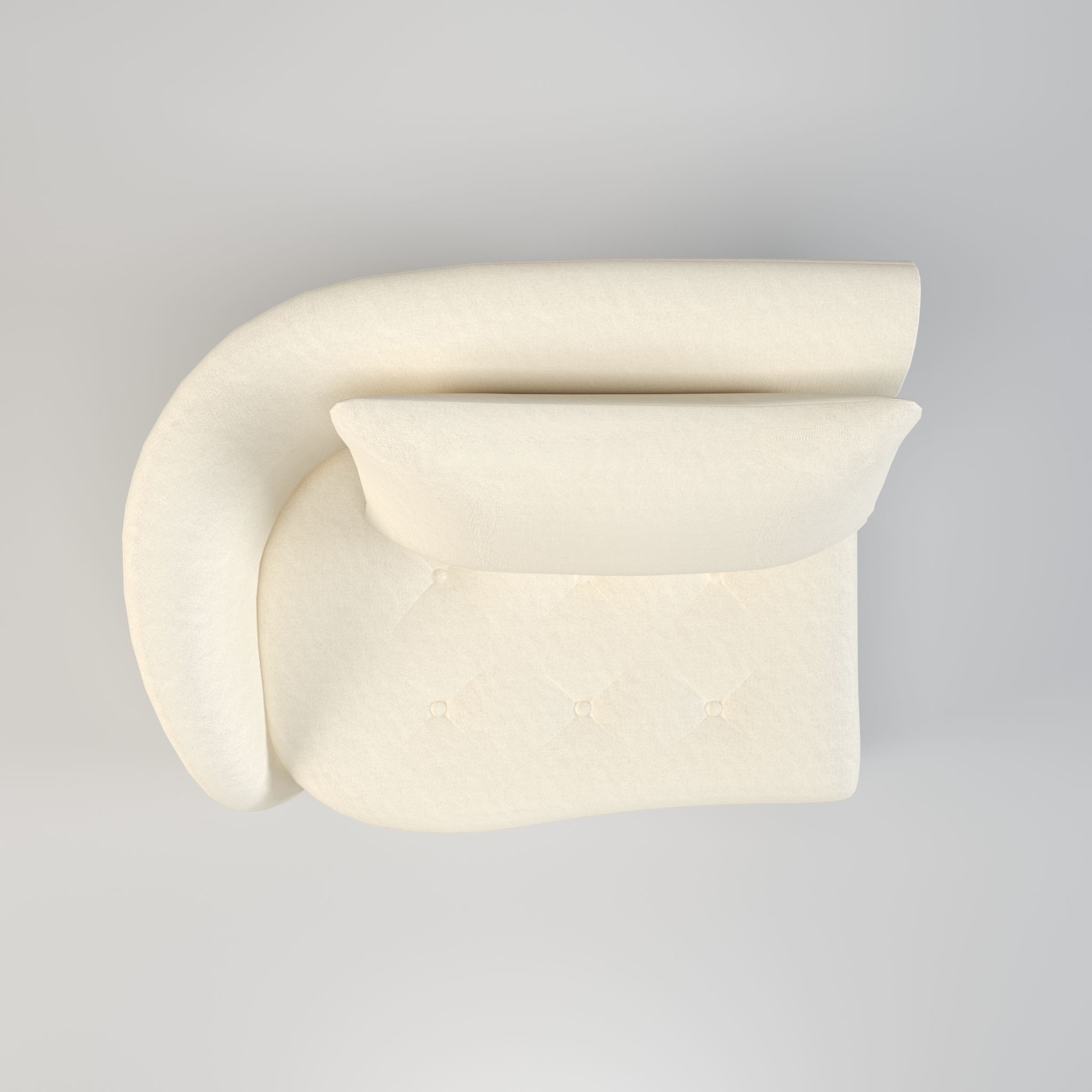 Upholstered left arm sofa Low-poly 3D model_5