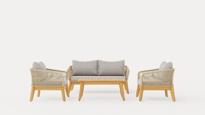 Morocco Sofa Group Low-poly 3D model