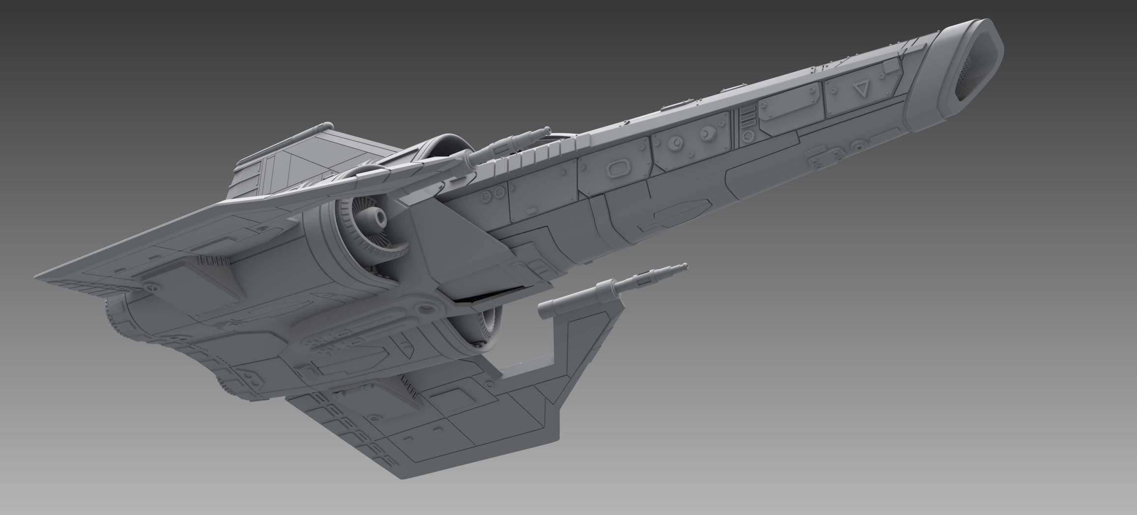 Colonial Viper Desanto Scale model  3D print model_6