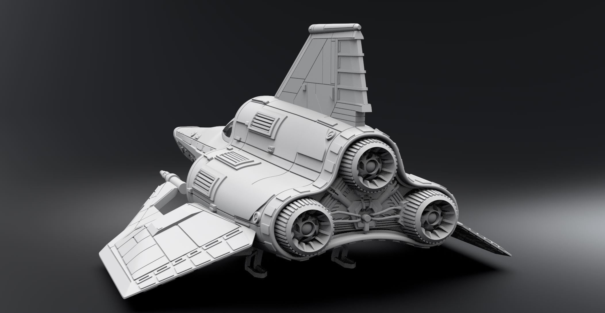 Colonial Viper Desanto Scale model  3D print model_2