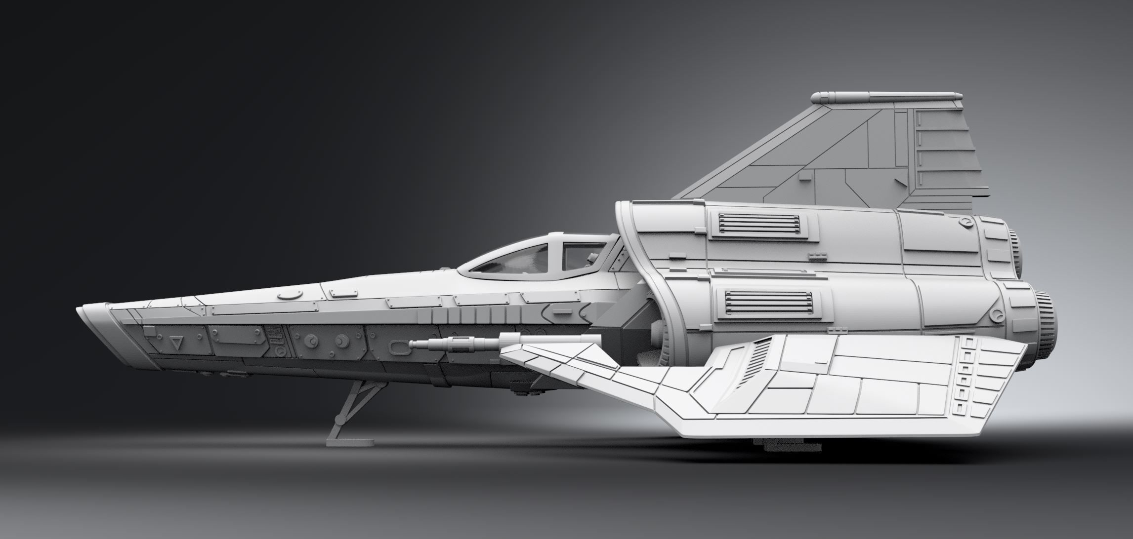 Colonial Viper Desanto Scale model  3D print model_1