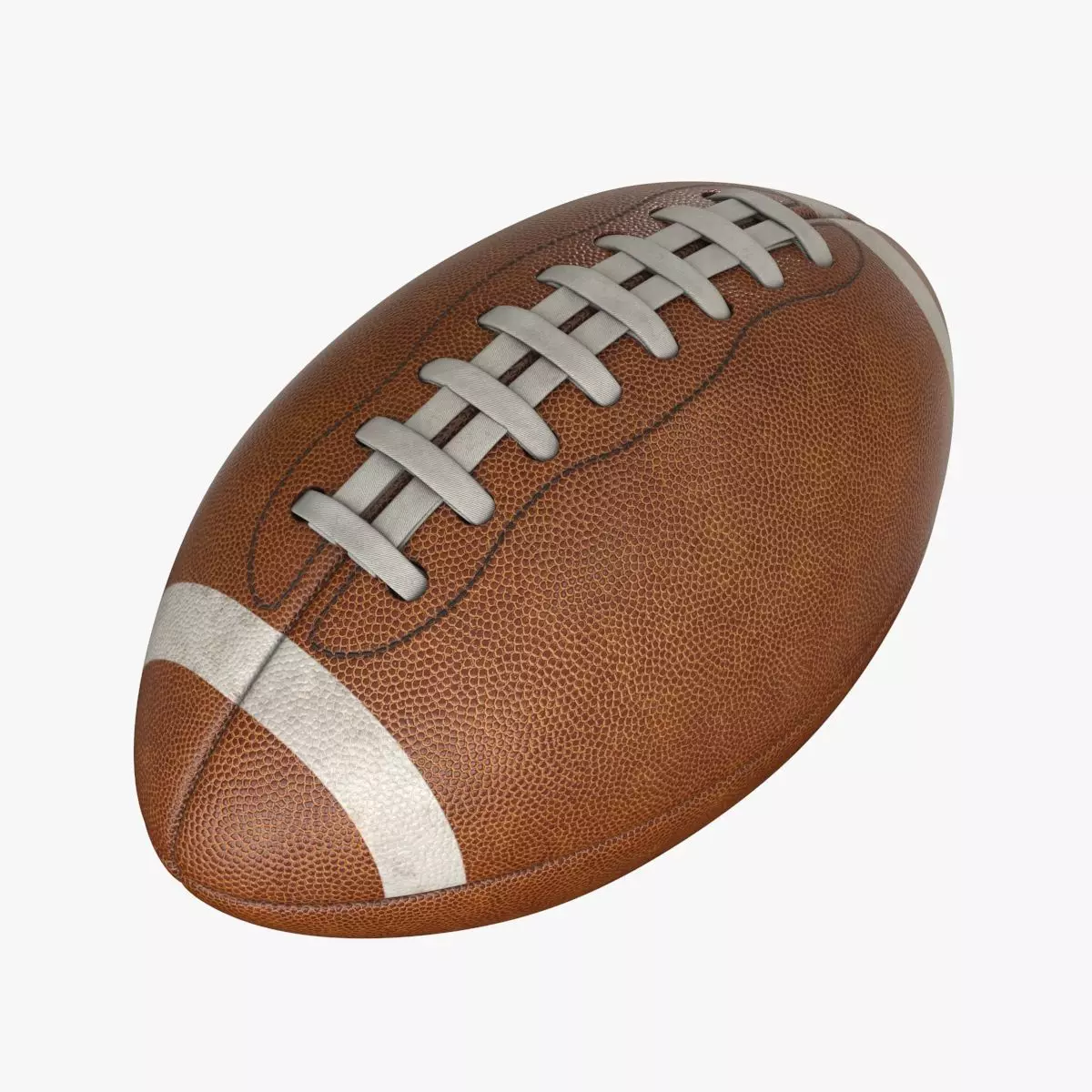 American Football Ball Low-poly 3D model_0
