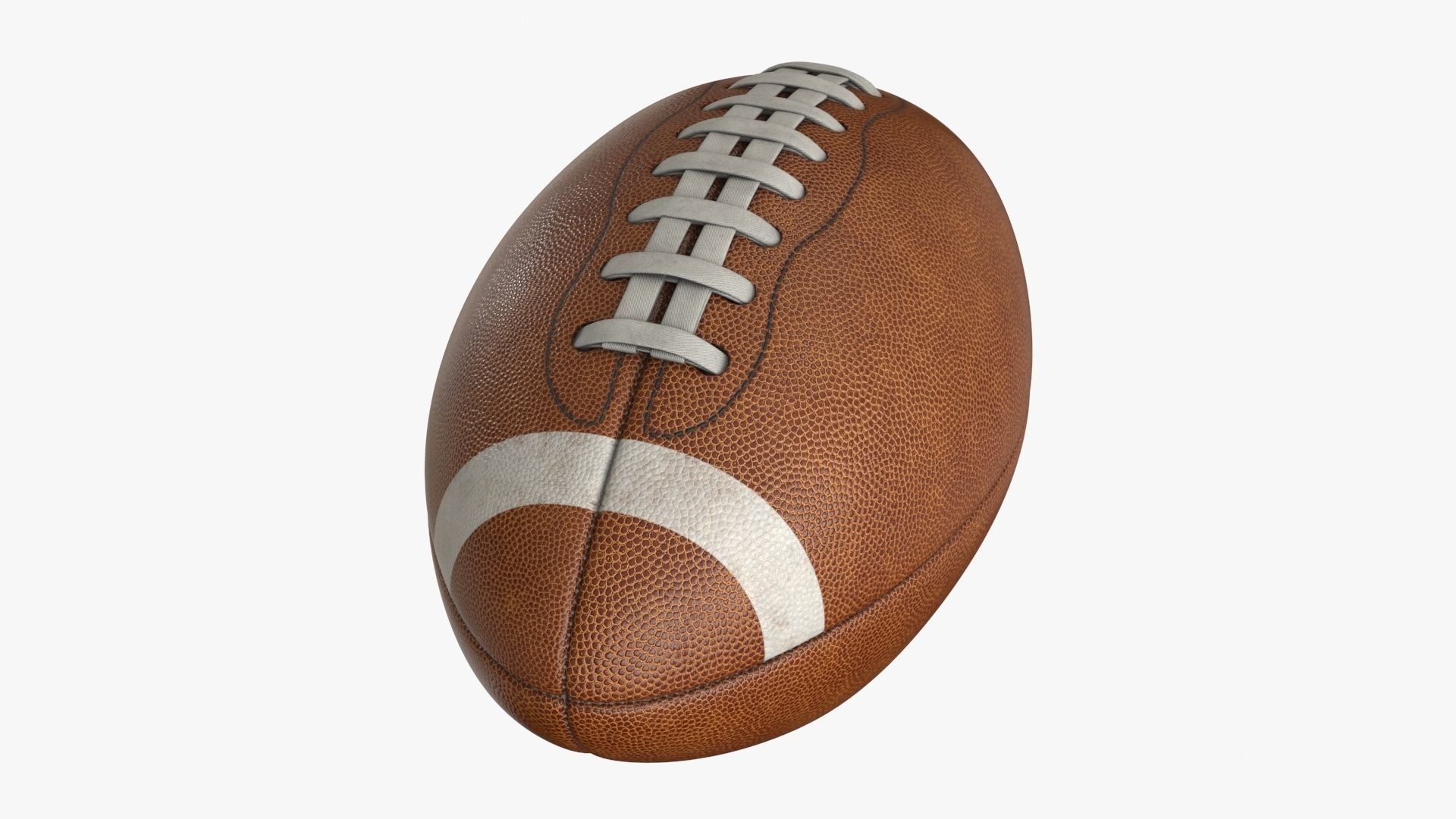 American Football Ball Low-poly 3D model_7
