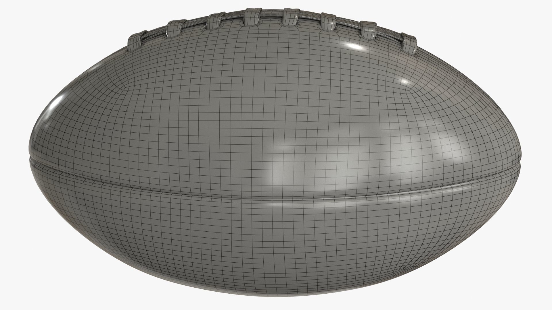 American Football Ball Low-poly 3D model_10