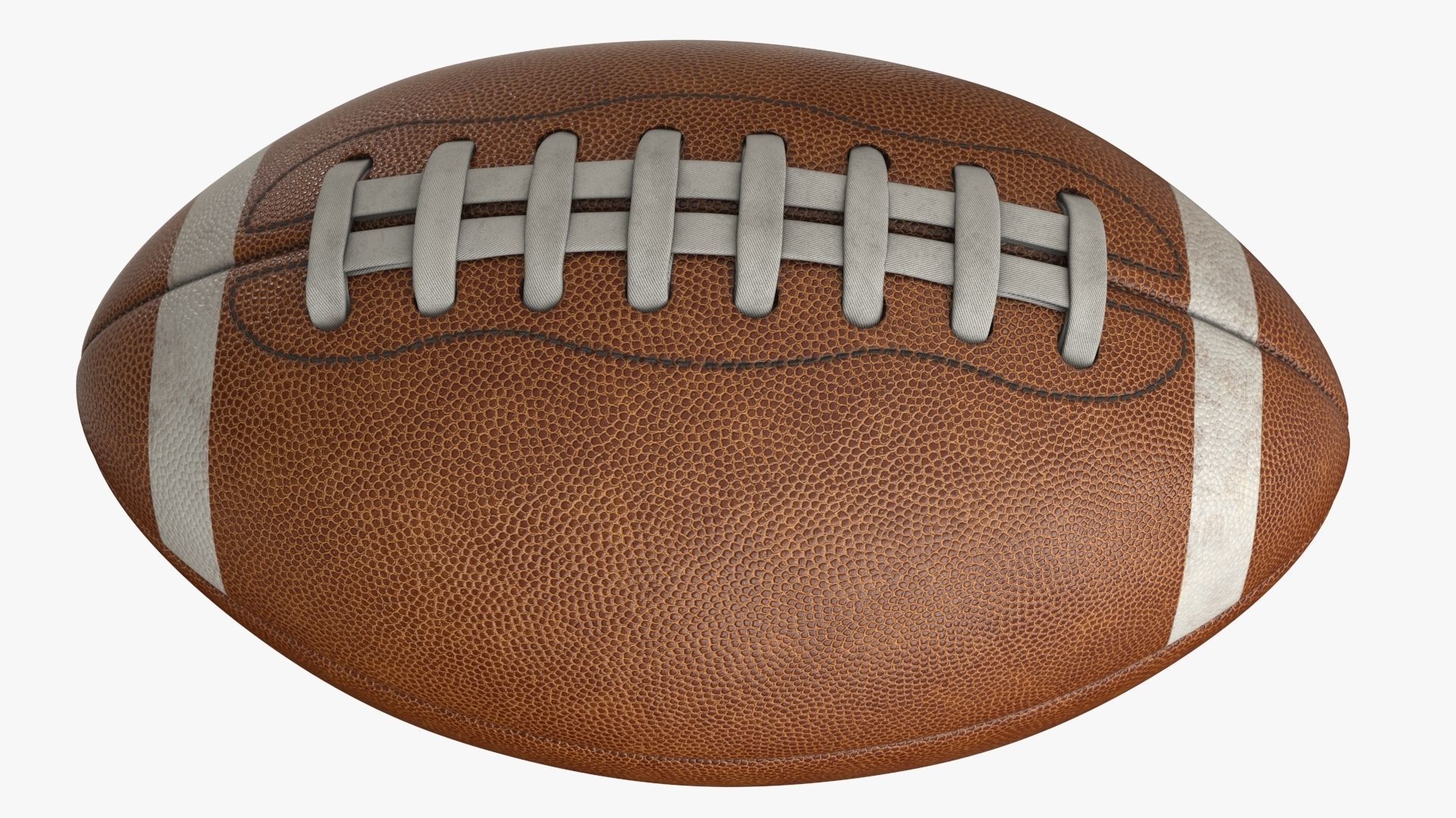 American Football Ball Low-poly 3D model_2