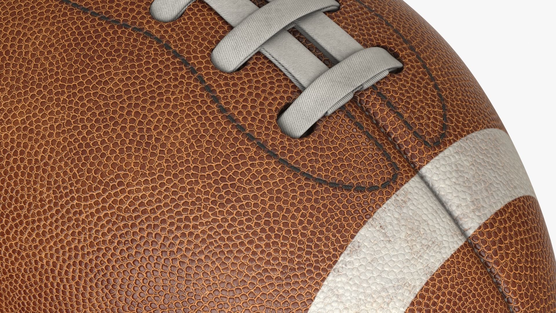 American Football Ball Low-poly 3D model_3