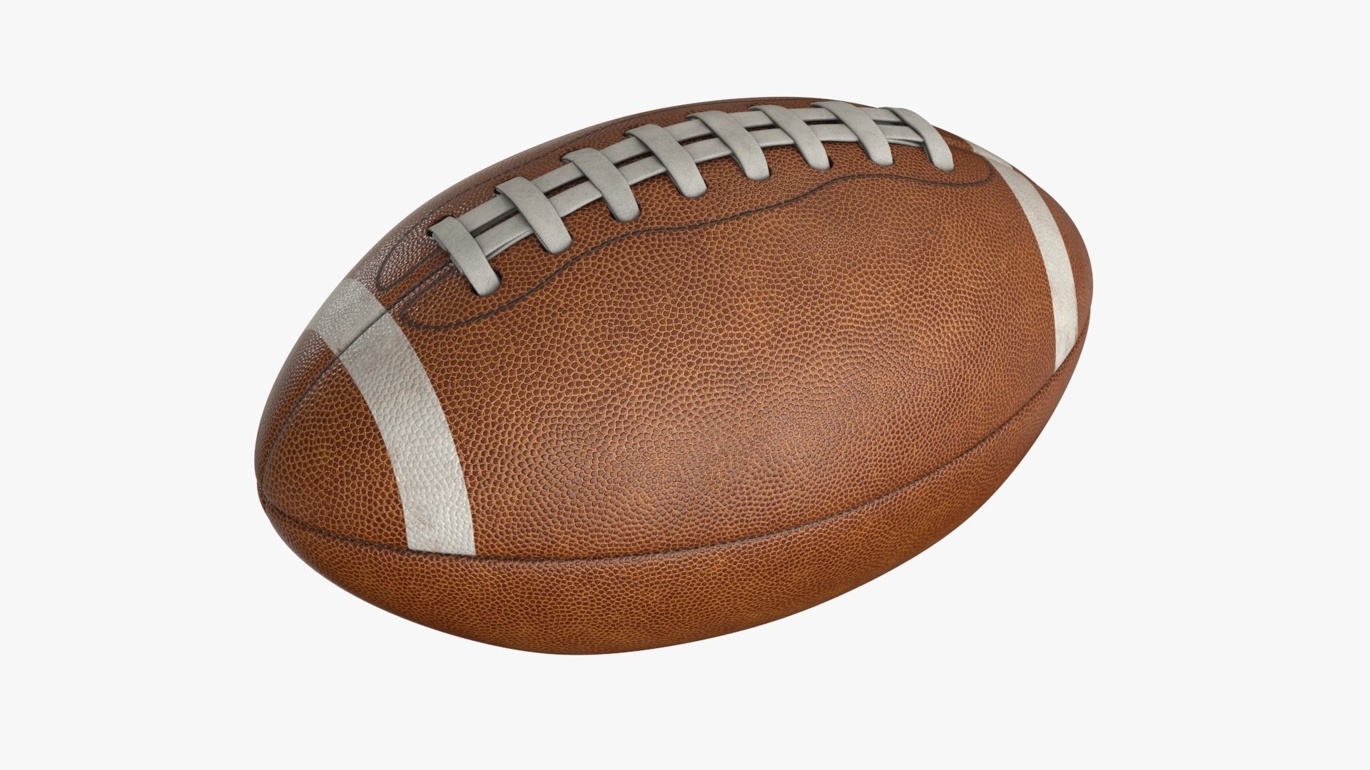 American Football Ball Low-poly 3D model_8