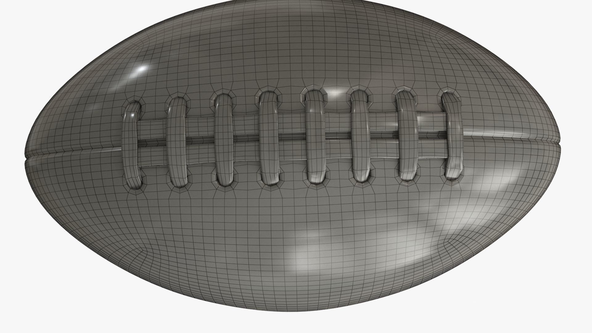 American Football Ball Low-poly 3D model_11