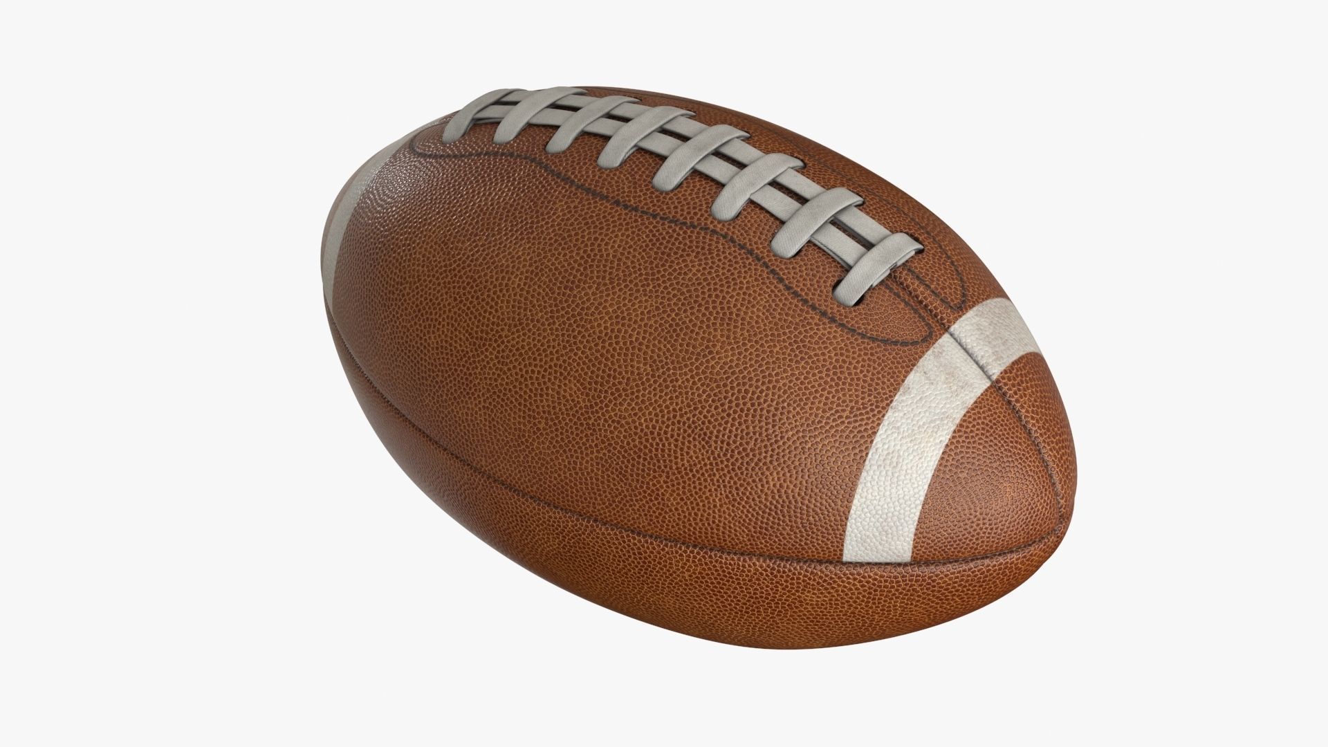 American Football Ball Low-poly 3D model_6