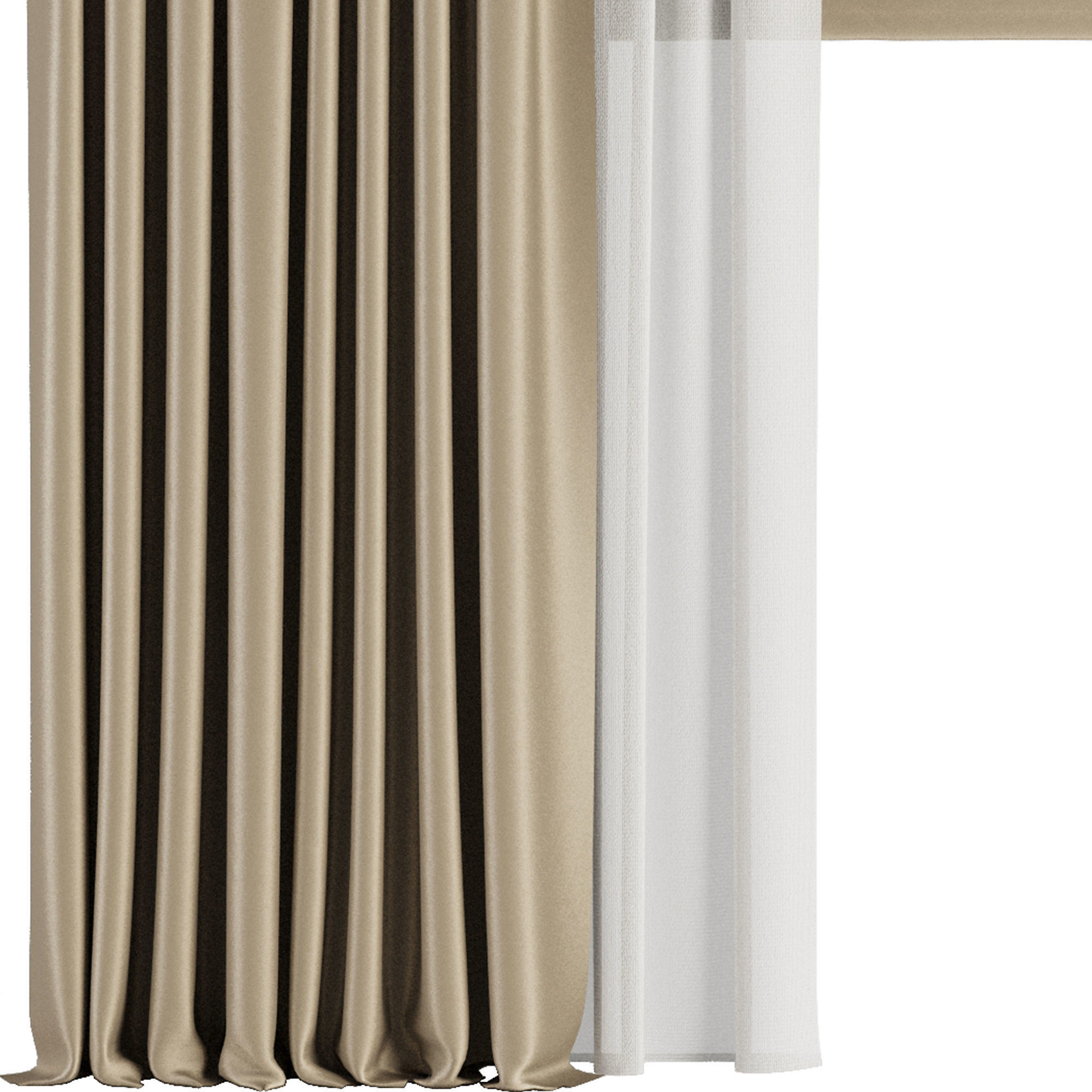Curtain Set M44 3D model_3