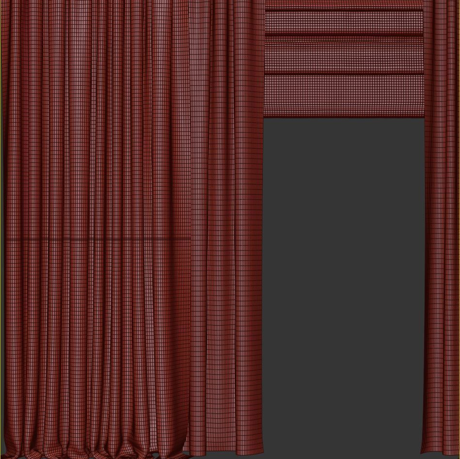 Curtain Set M44 3D model_1