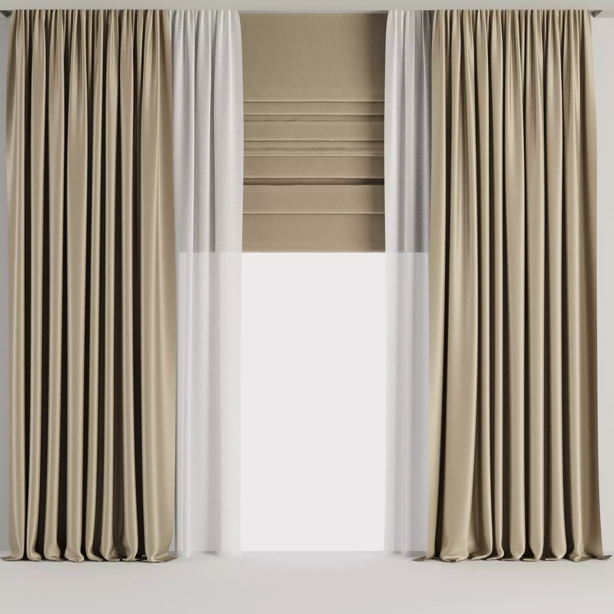 Curtain Set M44 3D model_0