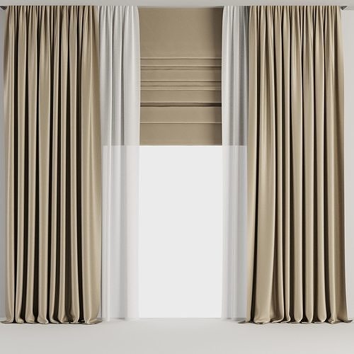 Curtain Set M44 3D model