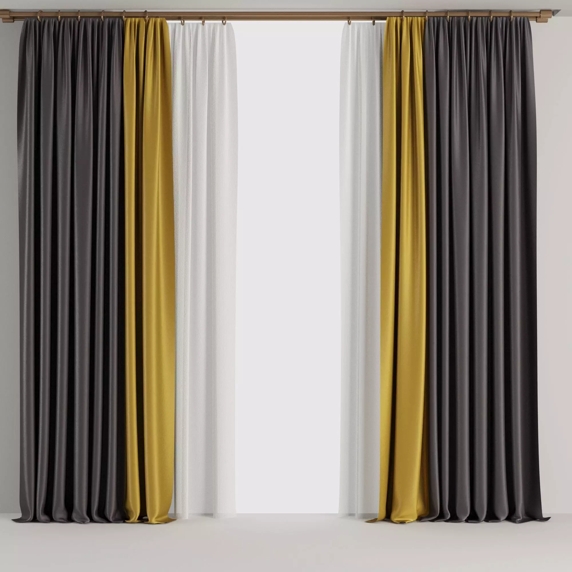 Curtain Set M45 3D model_0