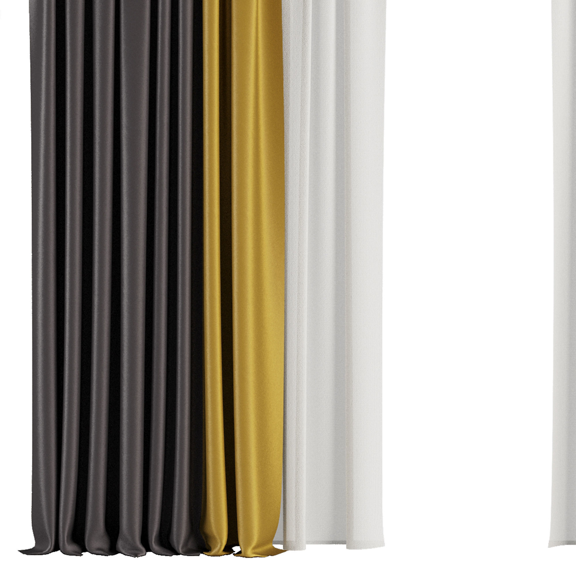 Curtain Set M45 3D model_3