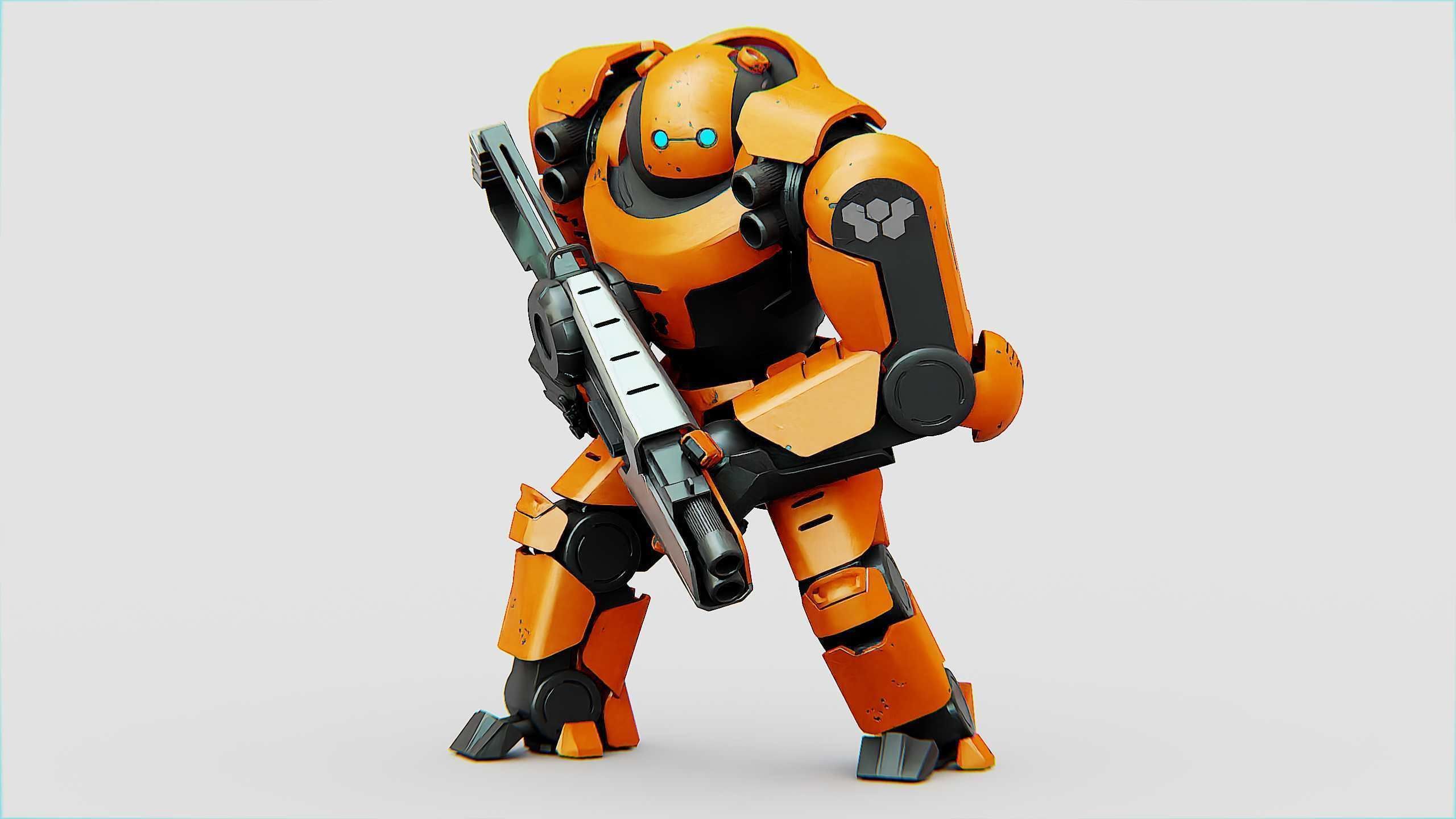 DOOM FIGHTER X-100 Rigged for Unreal Engine - Unity - MIXAMO 3D model_2