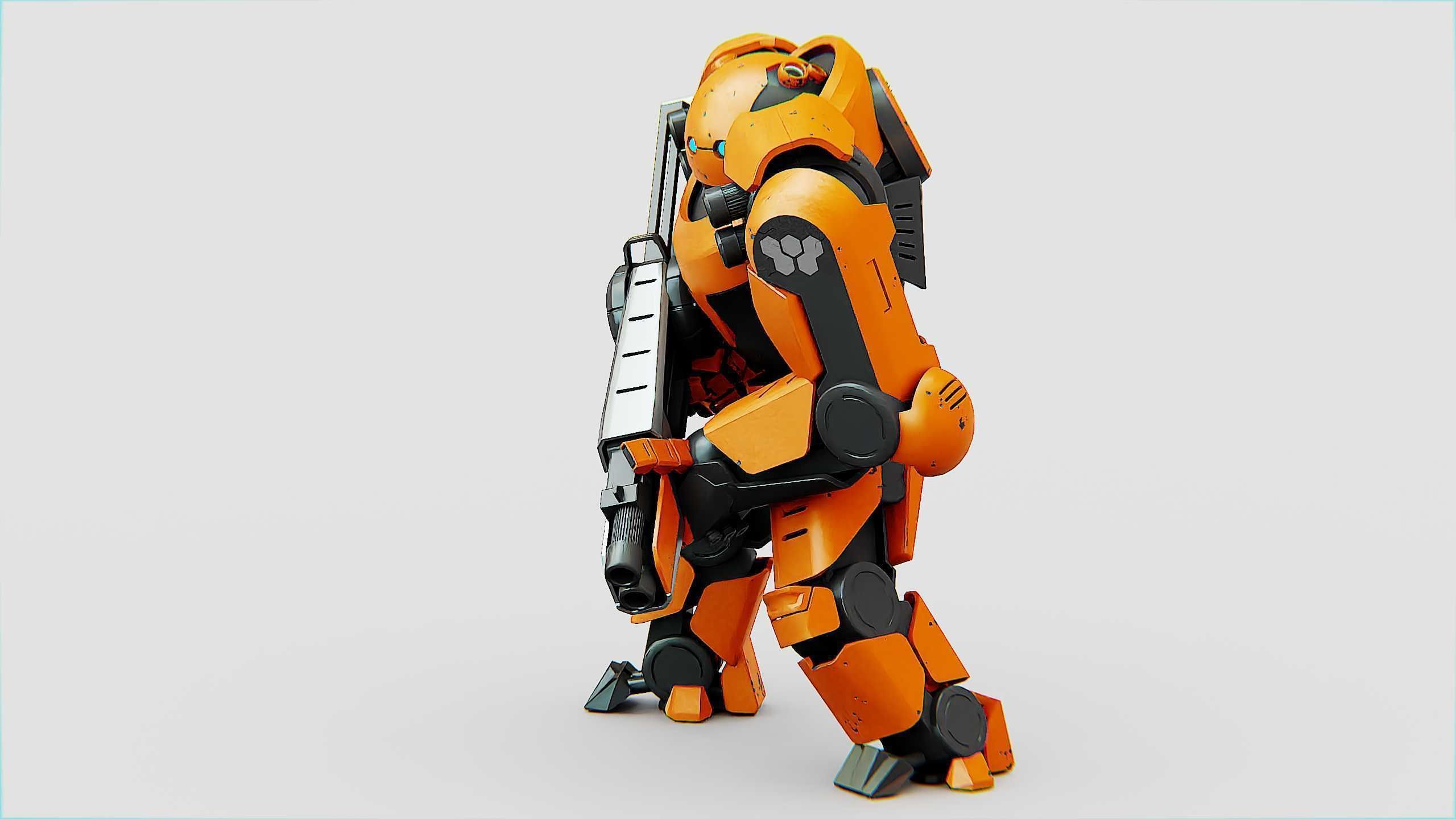 DOOM FIGHTER X-100 Rigged for Unreal Engine - Unity - MIXAMO 3D model_5
