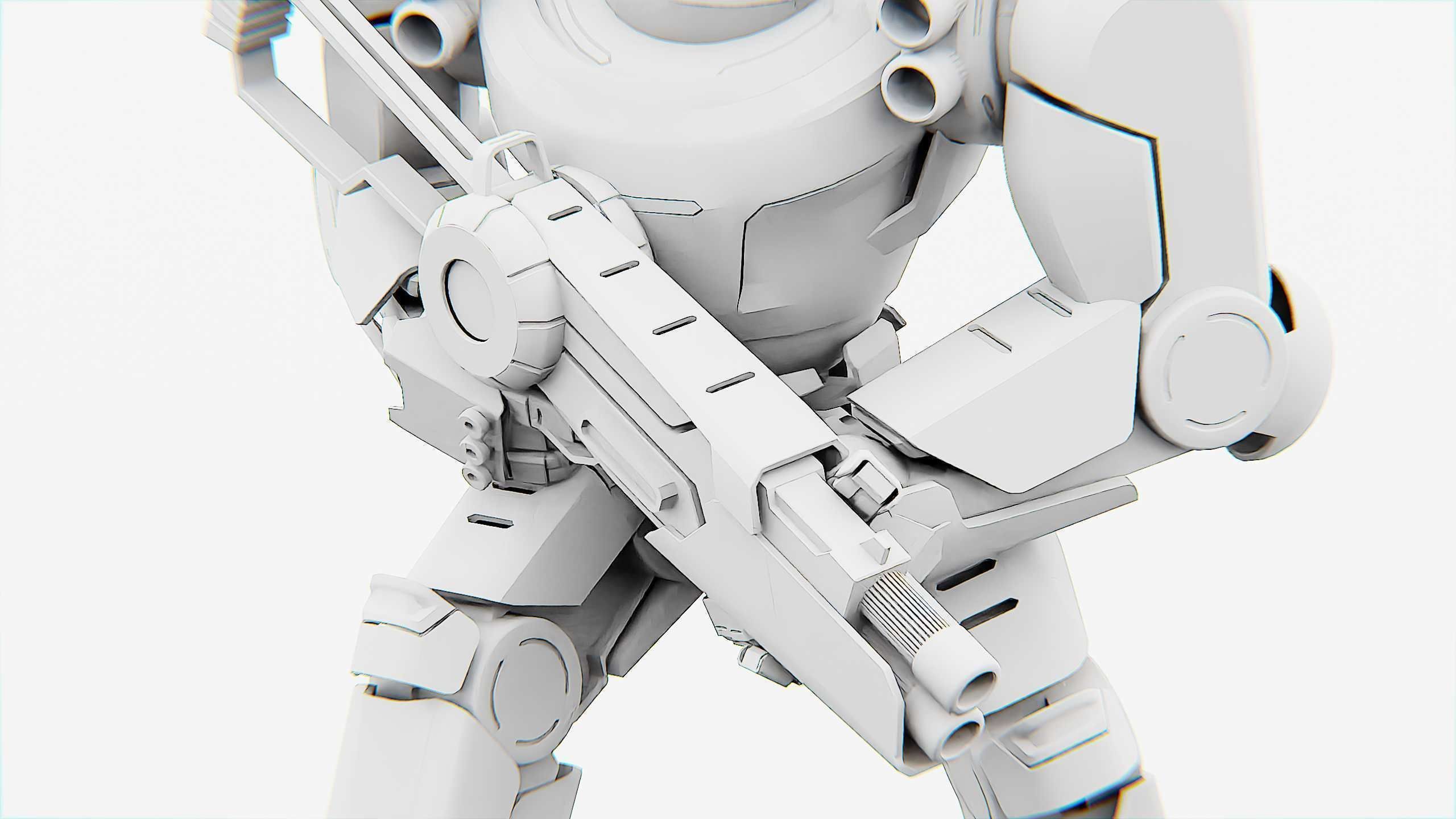 DOOM FIGHTER X-100 Rigged for Unreal Engine - Unity - MIXAMO 3D model_34