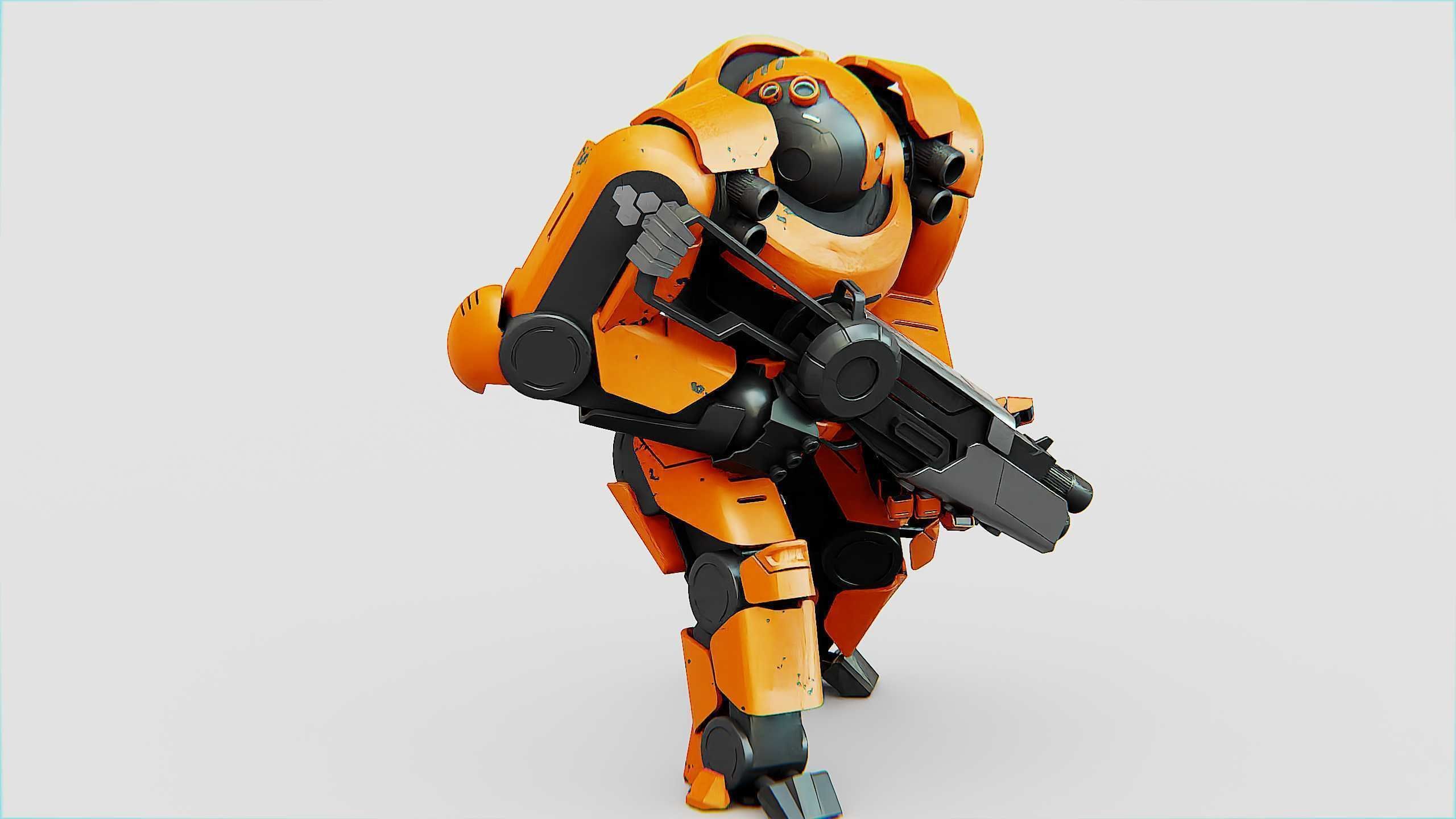 DOOM FIGHTER X-100 Rigged for Unreal Engine - Unity - MIXAMO 3D model_23