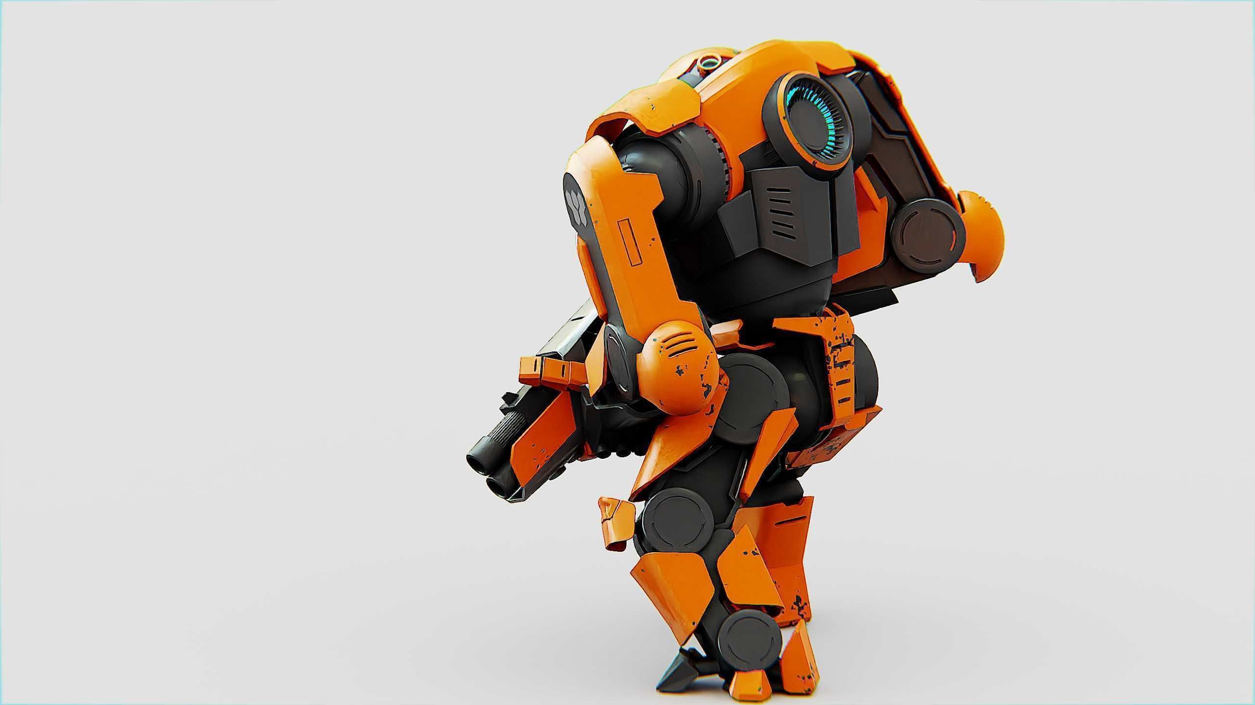 DOOM FIGHTER X-100 Rigged for Unreal Engine - Unity - MIXAMO 3D model_8