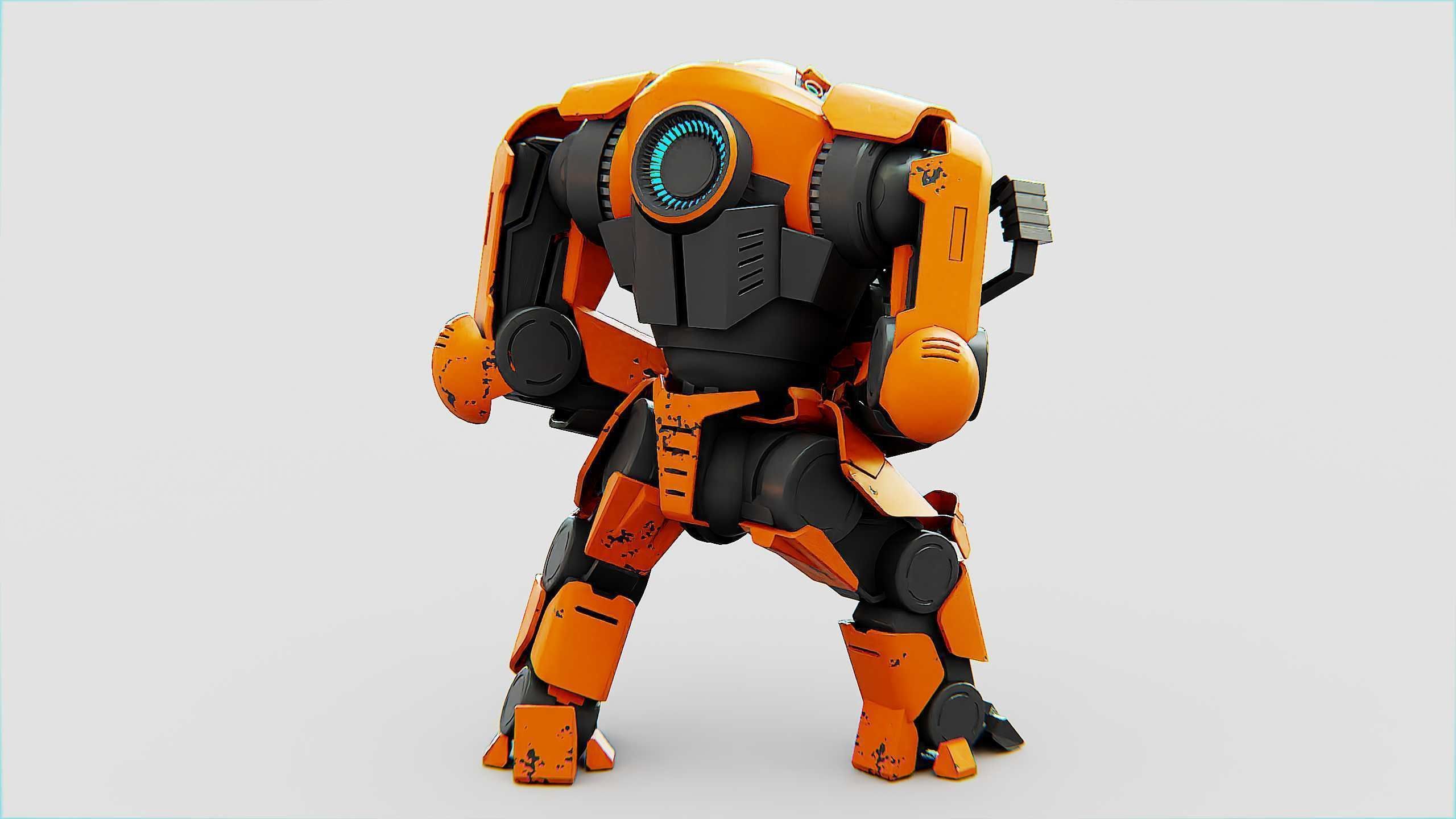 DOOM FIGHTER X-100 Rigged for Unreal Engine - Unity - MIXAMO 3D model_15