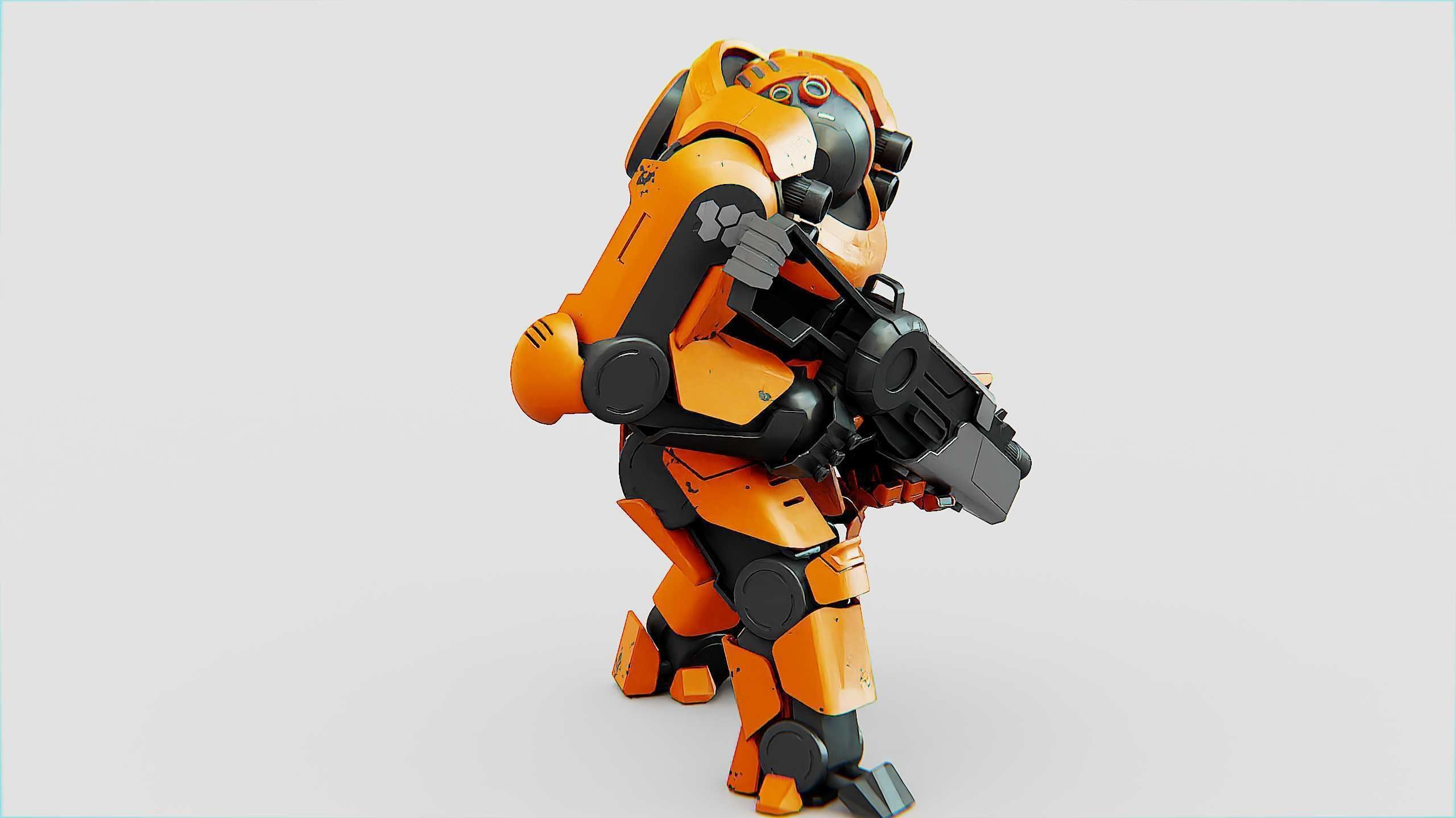 DOOM FIGHTER X-100 Rigged for Unreal Engine - Unity - MIXAMO 3D model_21