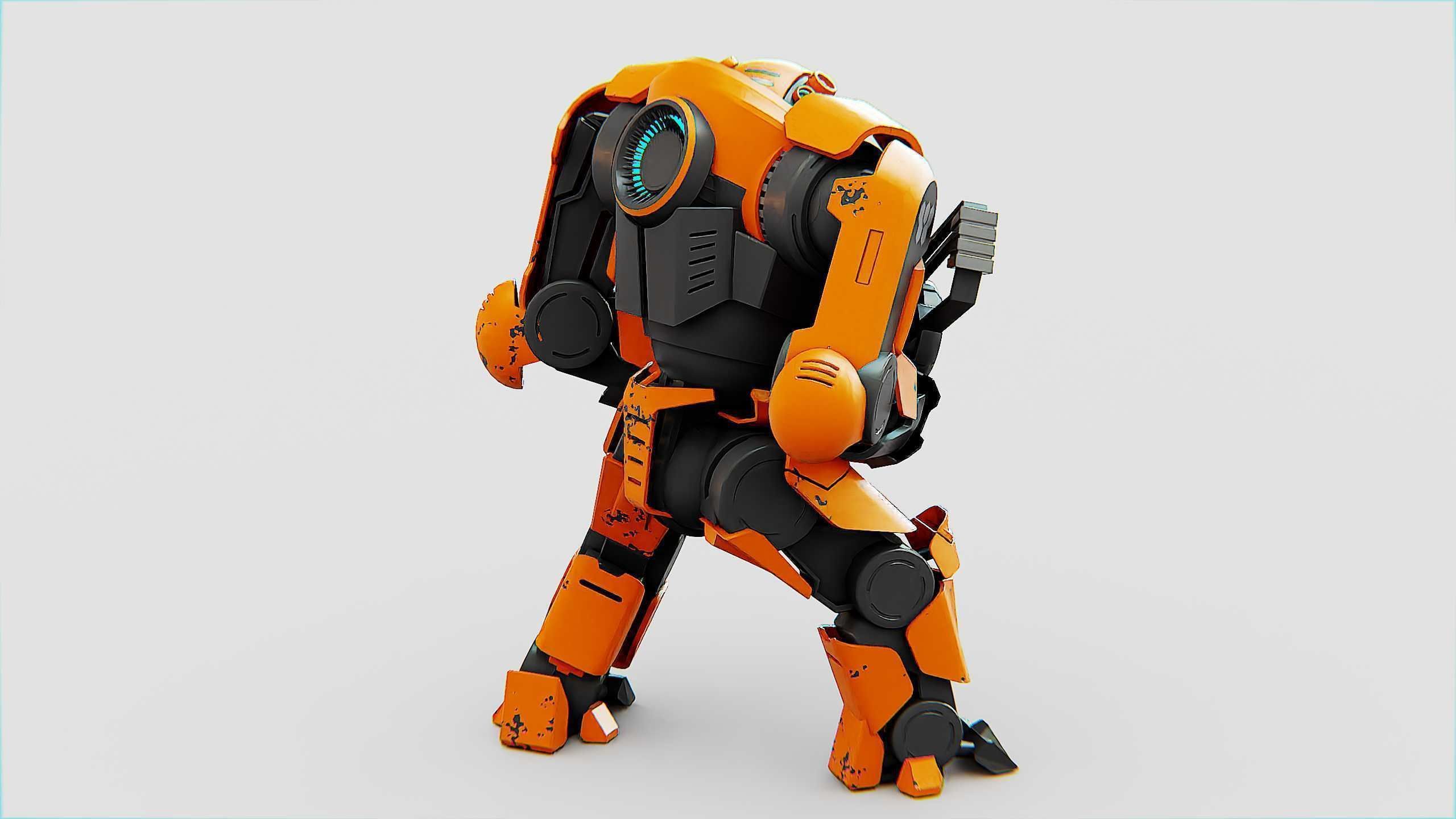 DOOM FIGHTER X-100 Rigged for Unreal Engine - Unity - MIXAMO 3D model_17