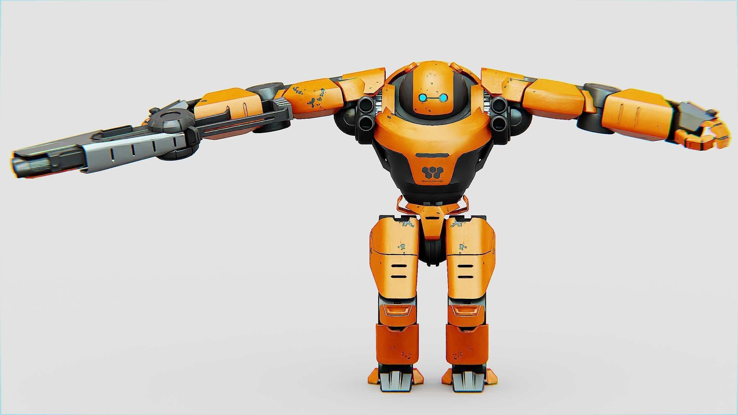 DOOM FIGHTER X-100 Rigged for Unreal Engine - Unity - MIXAMO 3D model_30