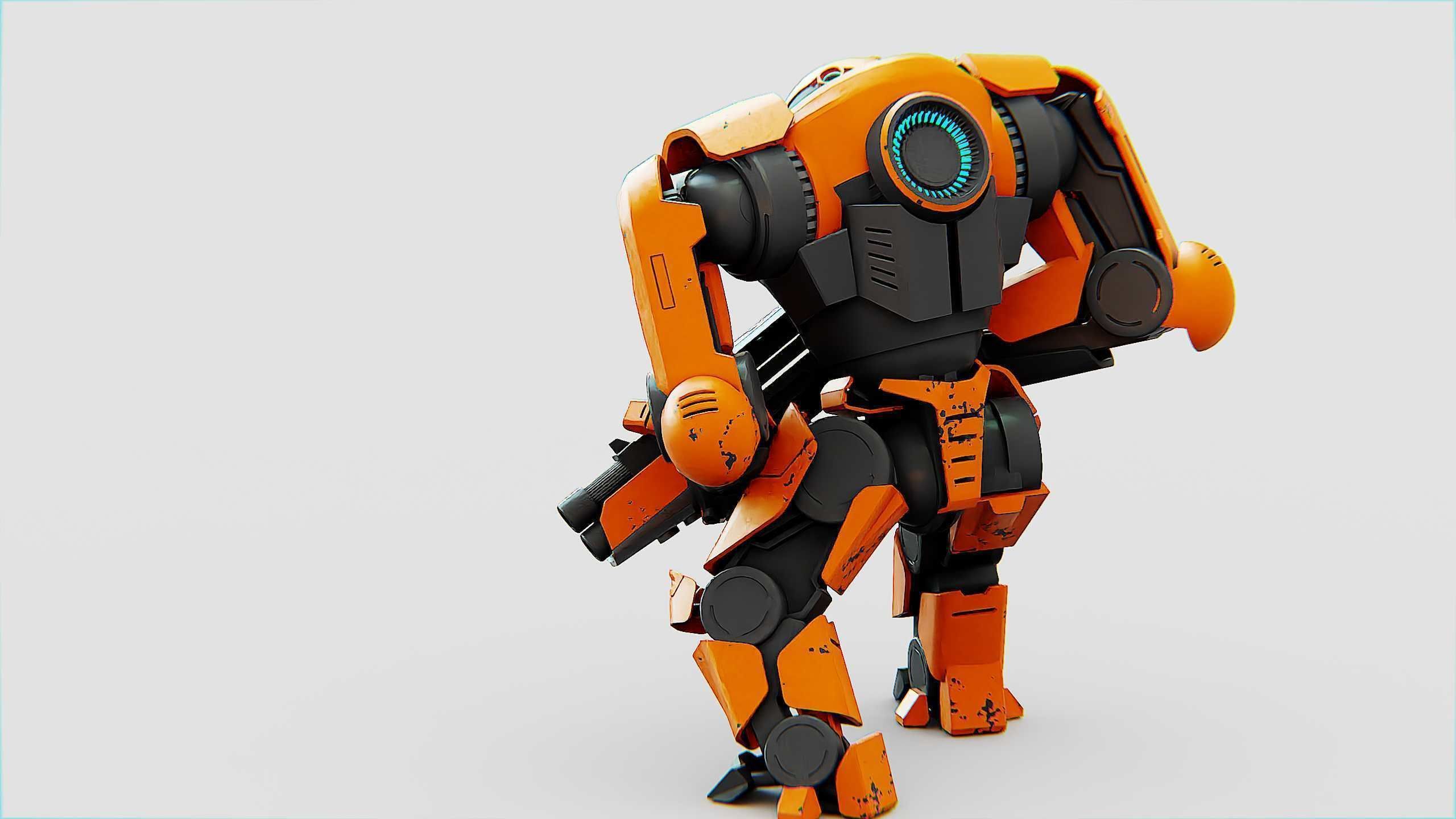 DOOM FIGHTER X-100 Rigged for Unreal Engine - Unity - MIXAMO 3D model_10