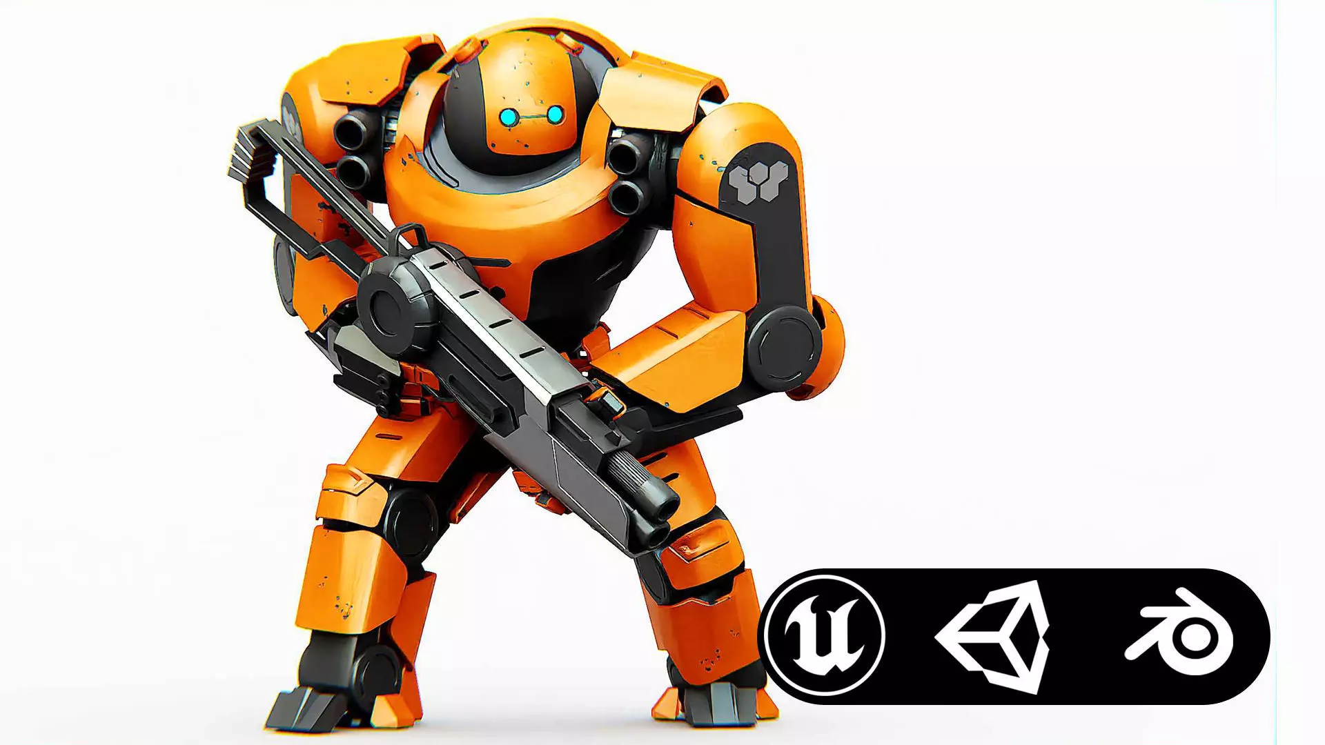 DOOM FIGHTER X-100 Rigged for Unreal Engine - Unity - MIXAMO 3D model_0