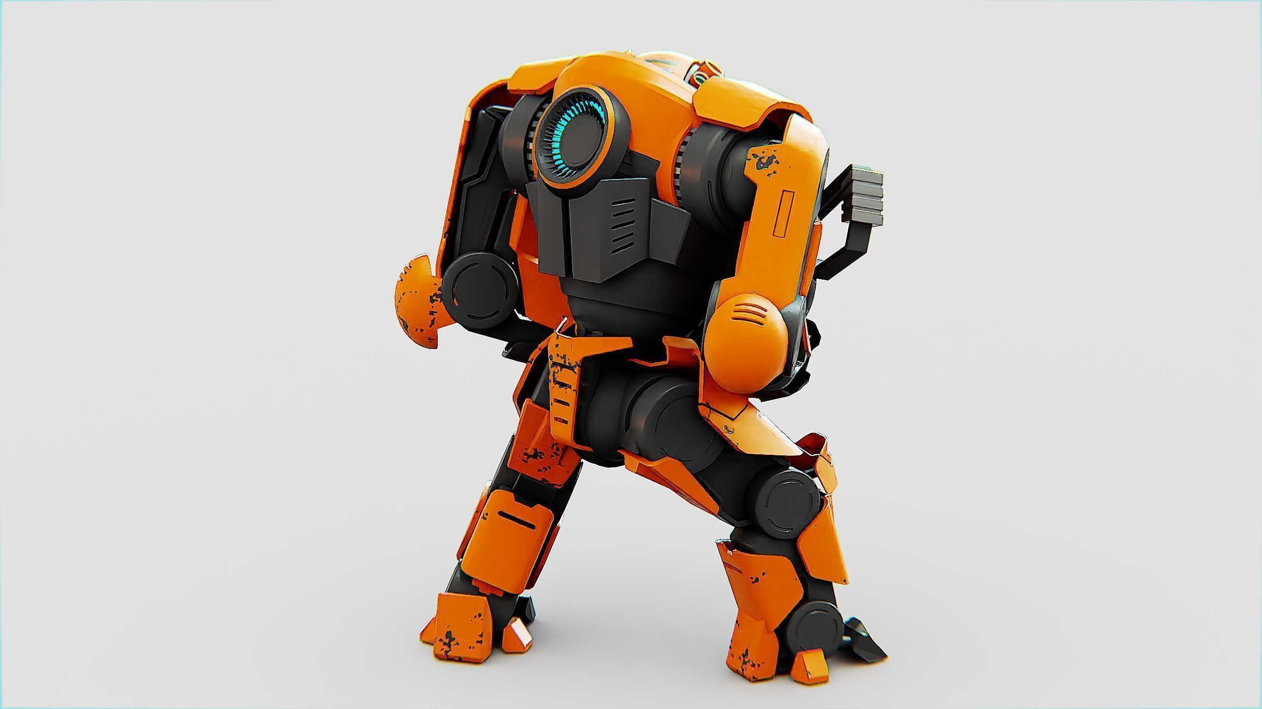 DOOM FIGHTER X-100 Rigged for Unreal Engine - Unity - MIXAMO 3D model_16