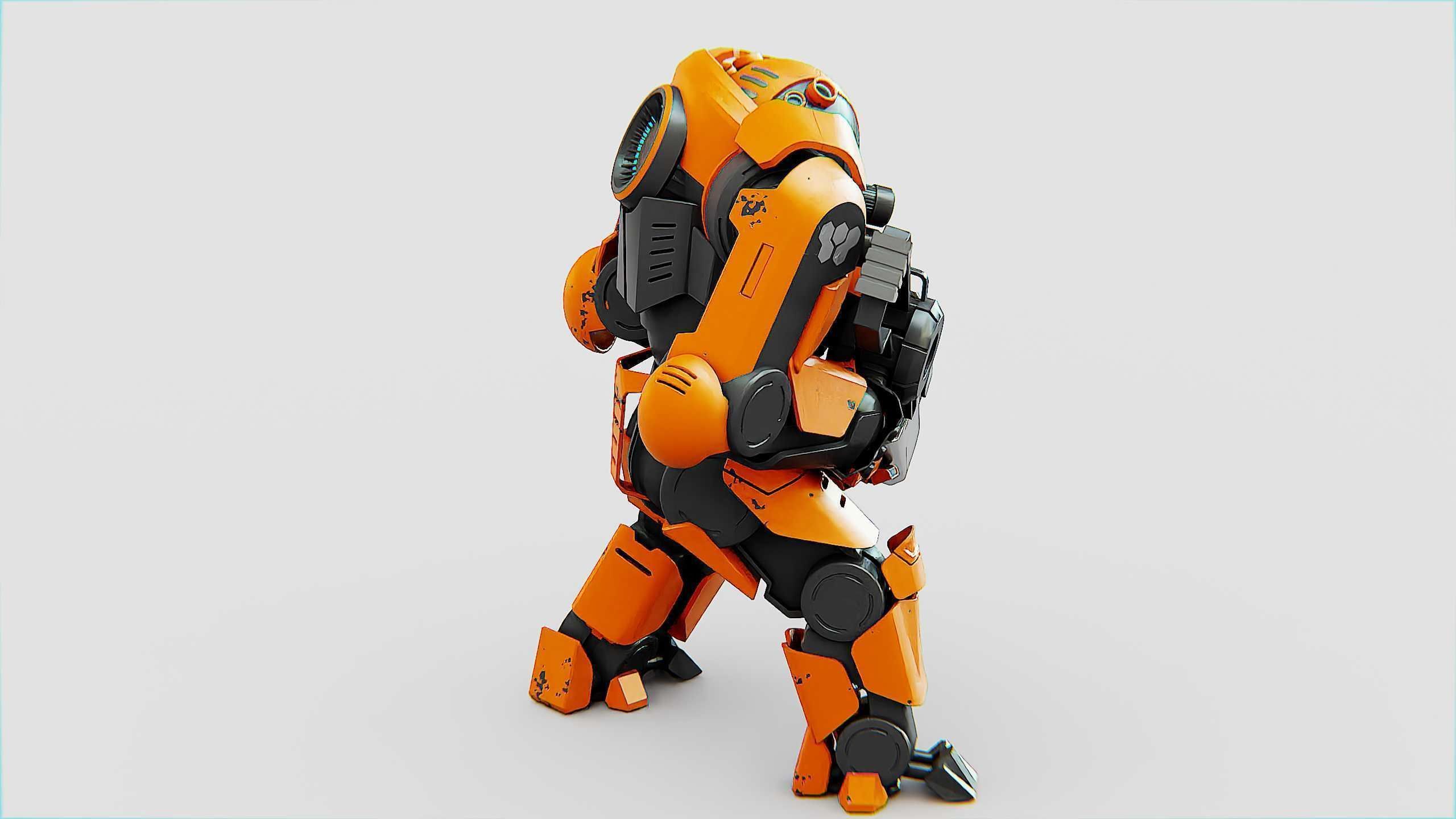 DOOM FIGHTER X-100 Rigged for Unreal Engine - Unity - MIXAMO 3D model_19