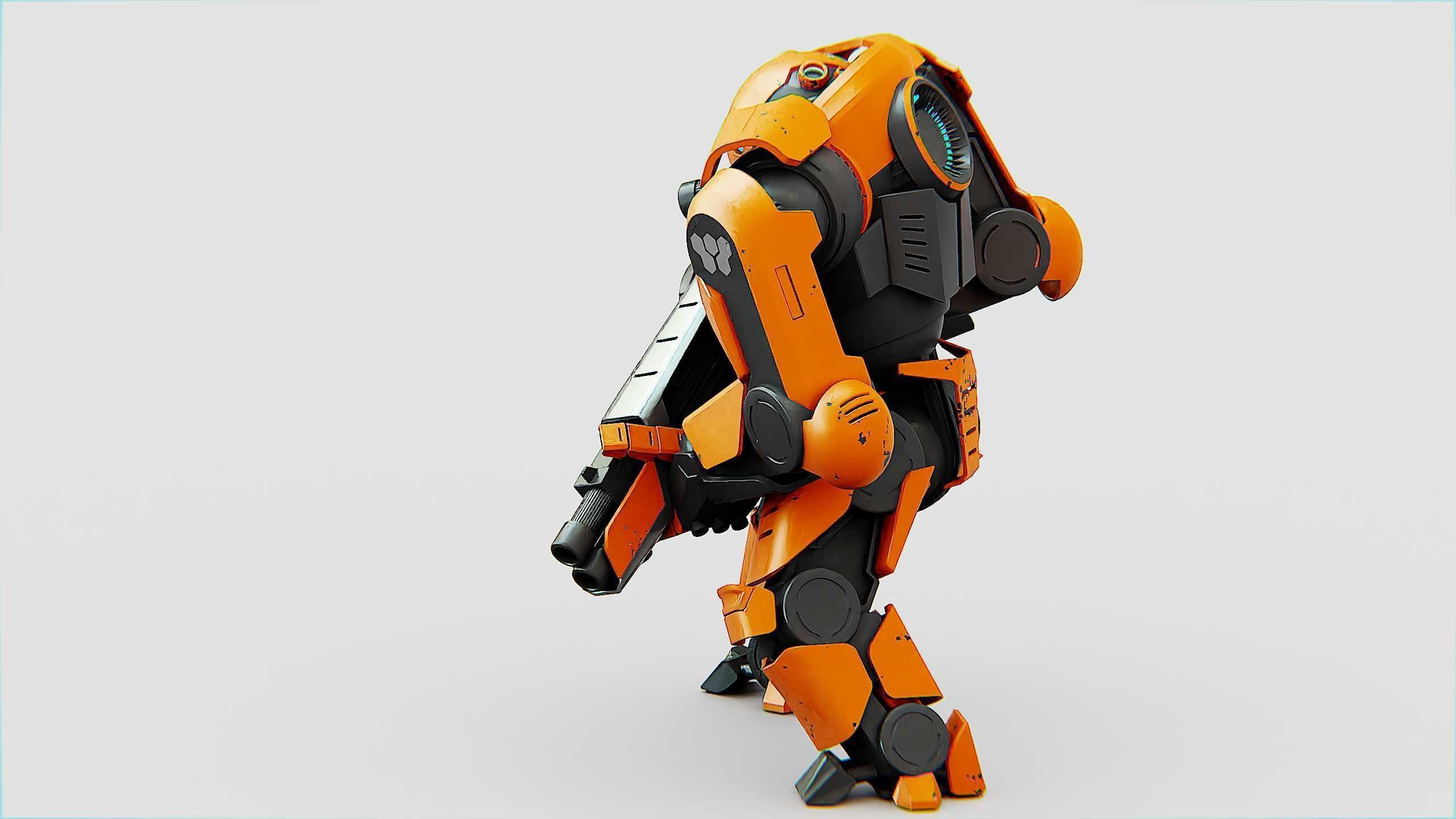 DOOM FIGHTER X-100 Rigged for Unreal Engine - Unity - MIXAMO 3D model_7