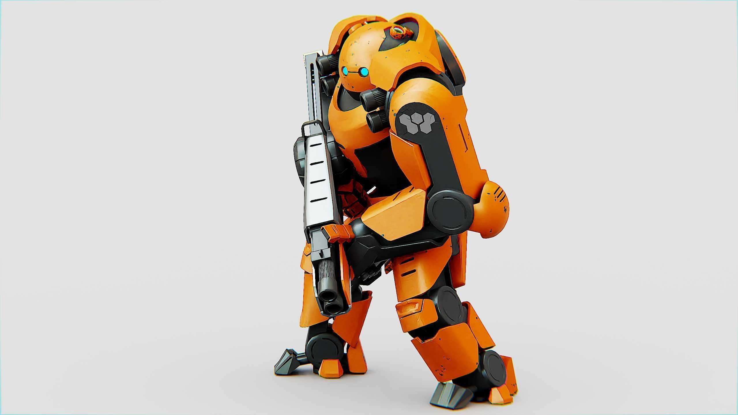 DOOM FIGHTER X-100 Rigged for Unreal Engine - Unity - MIXAMO 3D model_4