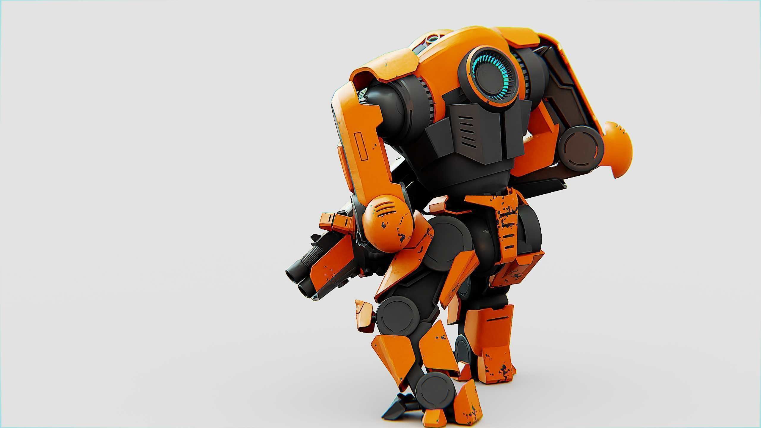DOOM FIGHTER X-100 Rigged for Unreal Engine - Unity - MIXAMO 3D model_9