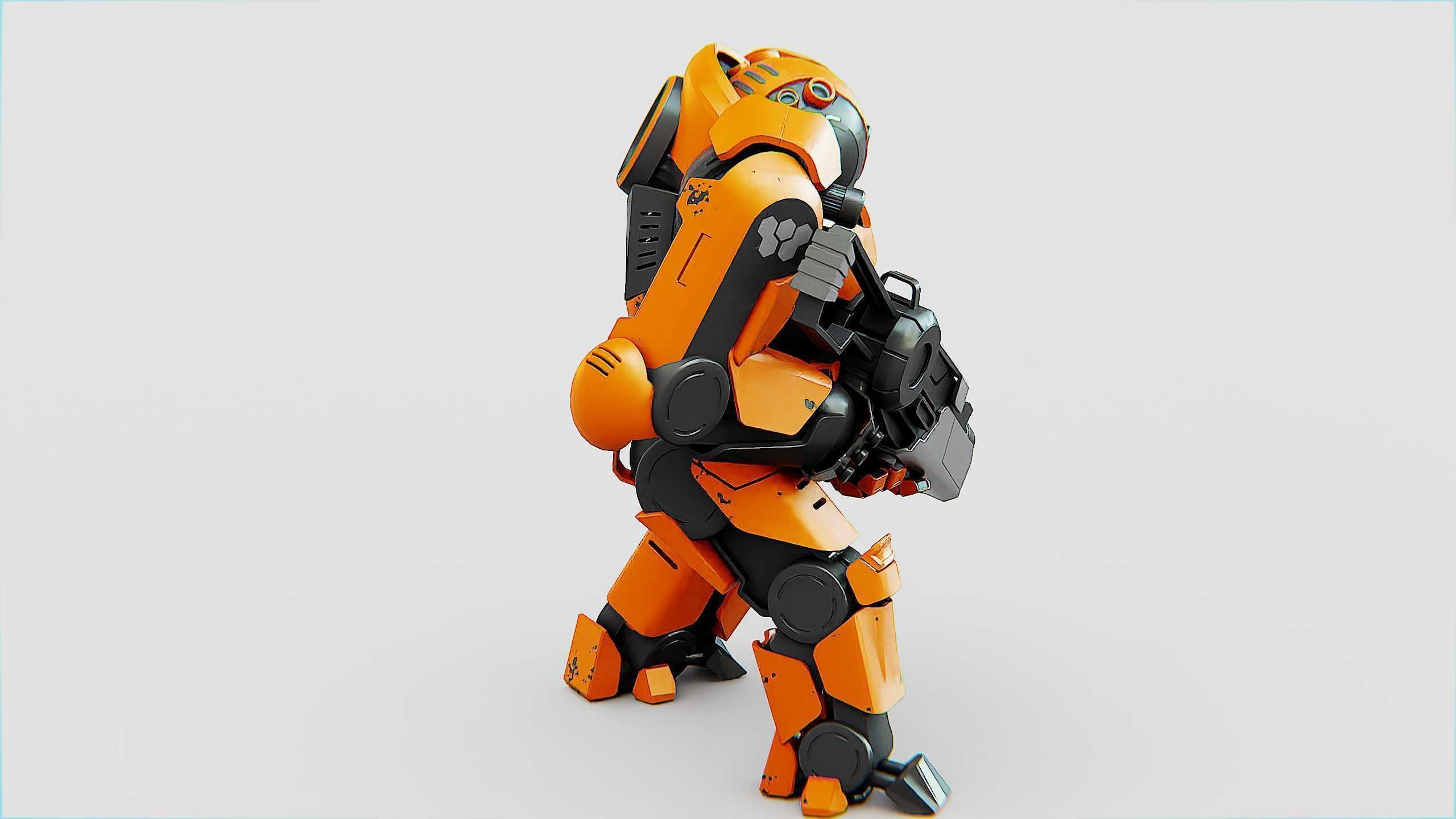 DOOM FIGHTER X-100 Rigged for Unreal Engine - Unity - MIXAMO 3D model_20