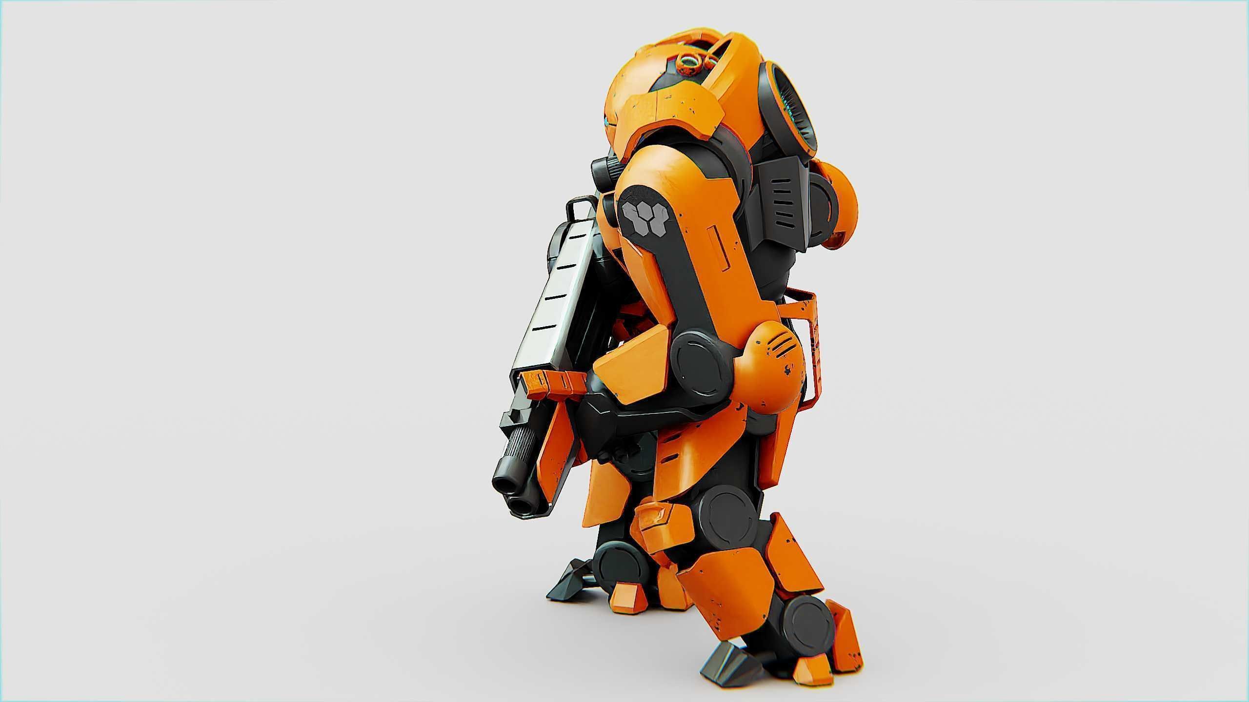 DOOM FIGHTER X-100 Rigged for Unreal Engine - Unity - MIXAMO 3D model_6