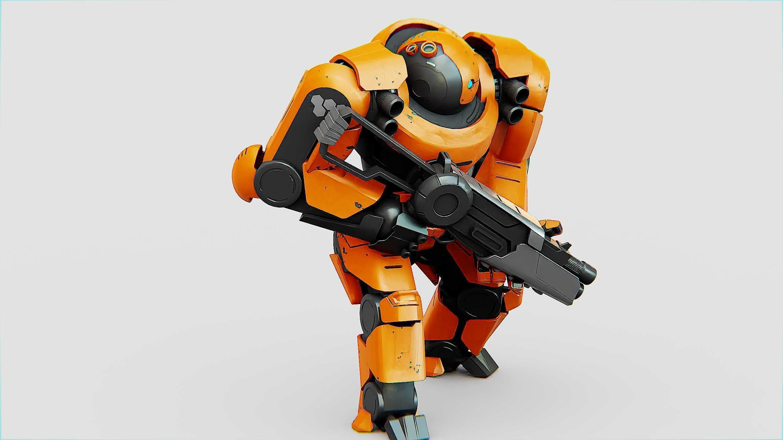 DOOM FIGHTER X-100 Rigged for Unreal Engine - Unity - MIXAMO 3D model_24