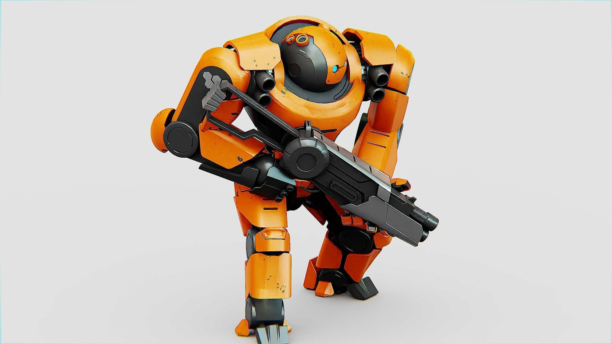 DOOM FIGHTER X-100 Rigged for Unreal Engine - Unity - MIXAMO 3D model_25