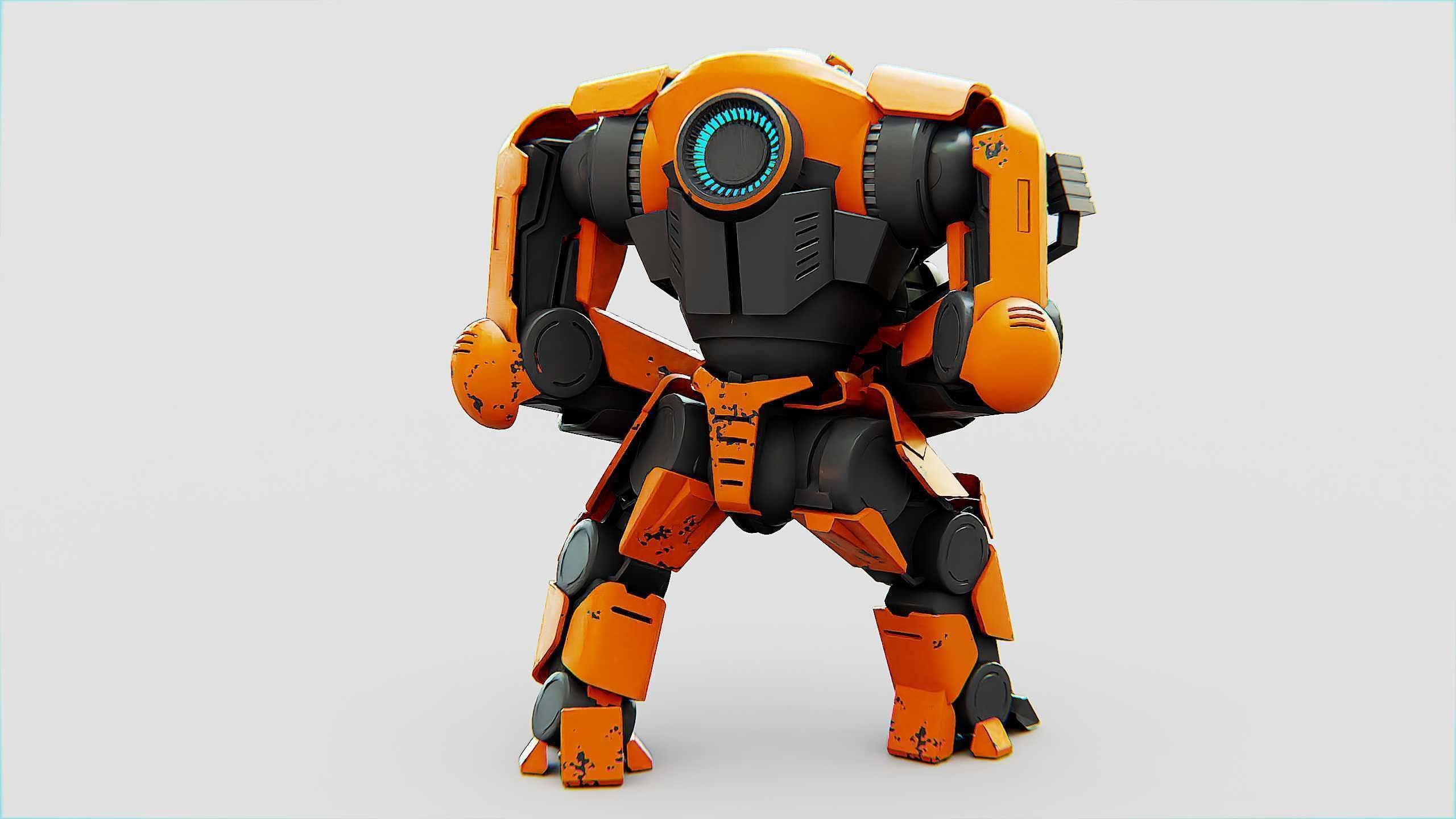 DOOM FIGHTER X-100 Rigged for Unreal Engine - Unity - MIXAMO 3D model_14