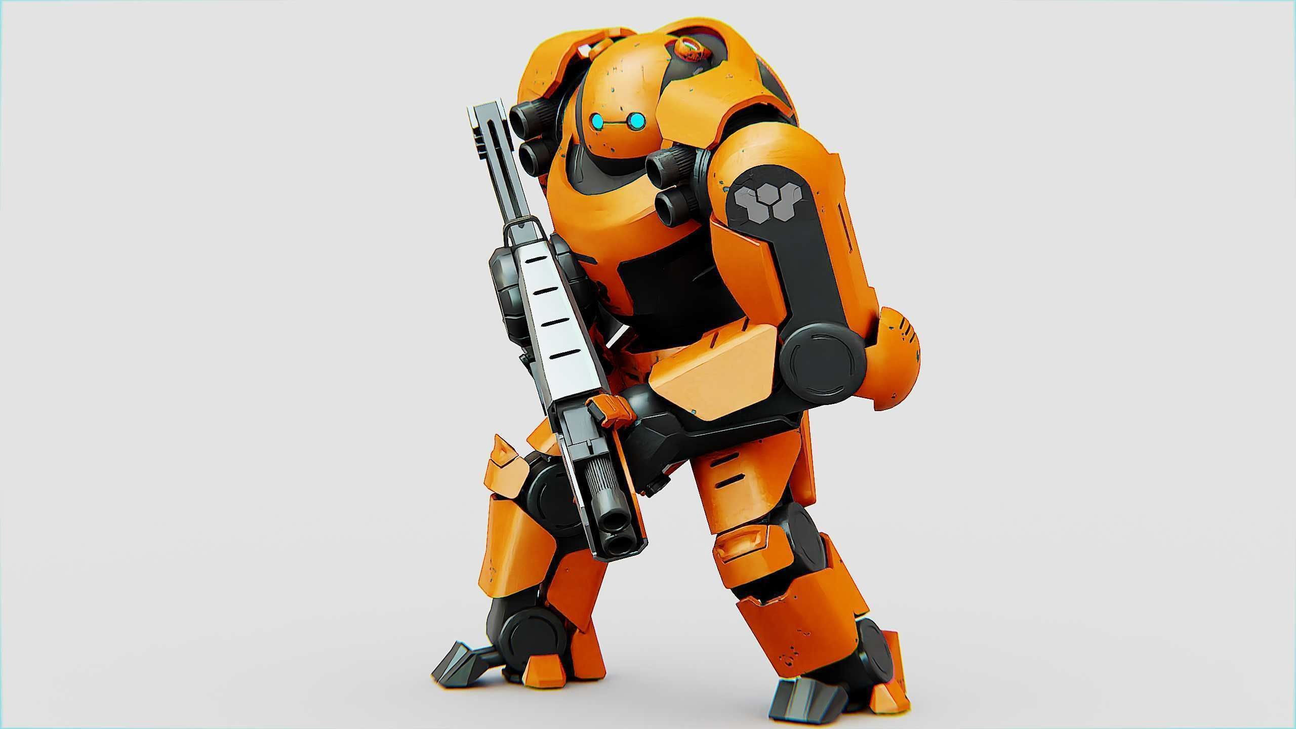 DOOM FIGHTER X-100 Rigged for Unreal Engine - Unity - MIXAMO 3D model_3