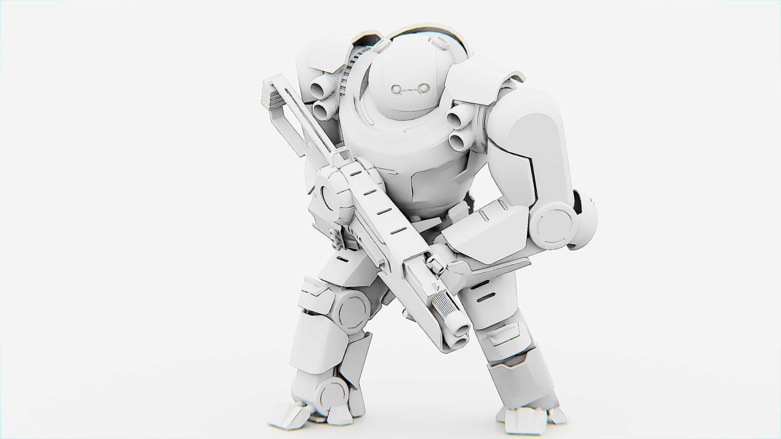 DOOM FIGHTER X-100 Rigged for Unreal Engine - Unity - MIXAMO 3D model_32