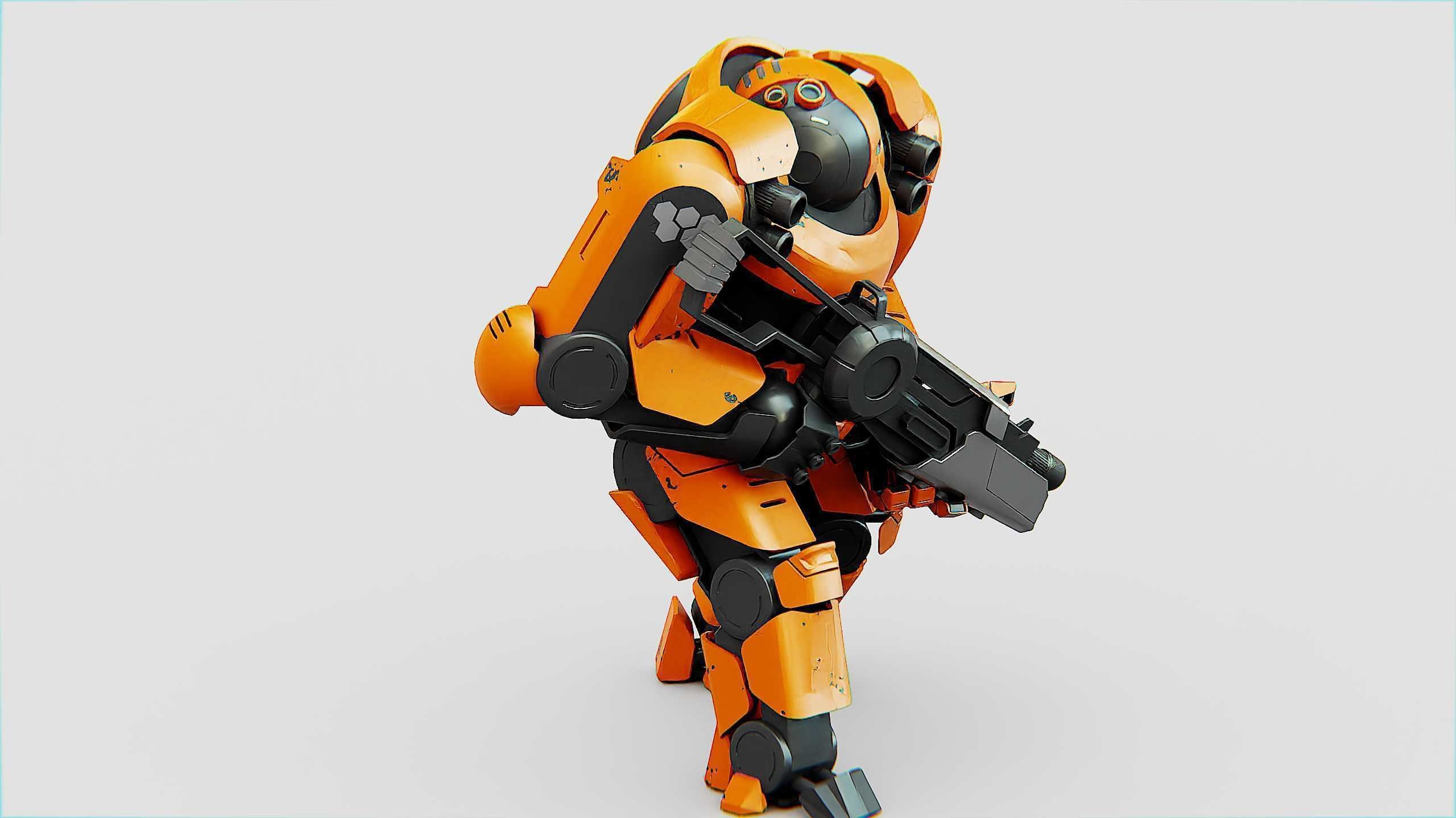 DOOM FIGHTER X-100 Rigged for Unreal Engine - Unity - MIXAMO 3D model_22