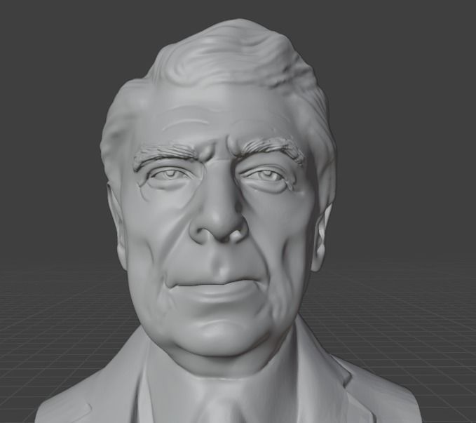 Ronald Reagan 3D print model_4
