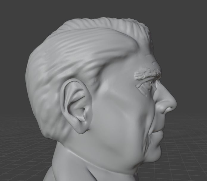 Ronald Reagan 3D print model_6