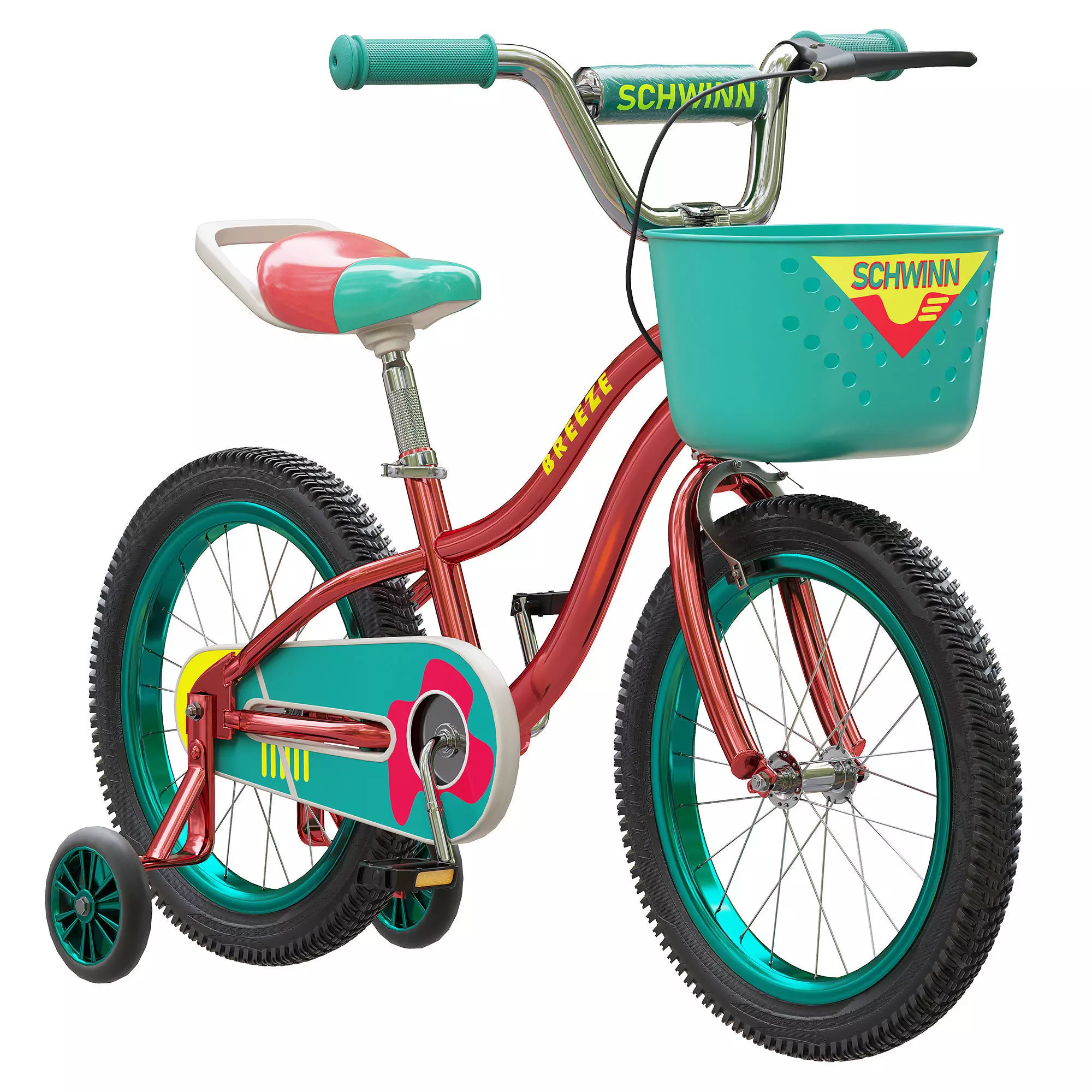Schwinn 12 Breeze Girls Child Bike with Basket 3D model | CGTrader