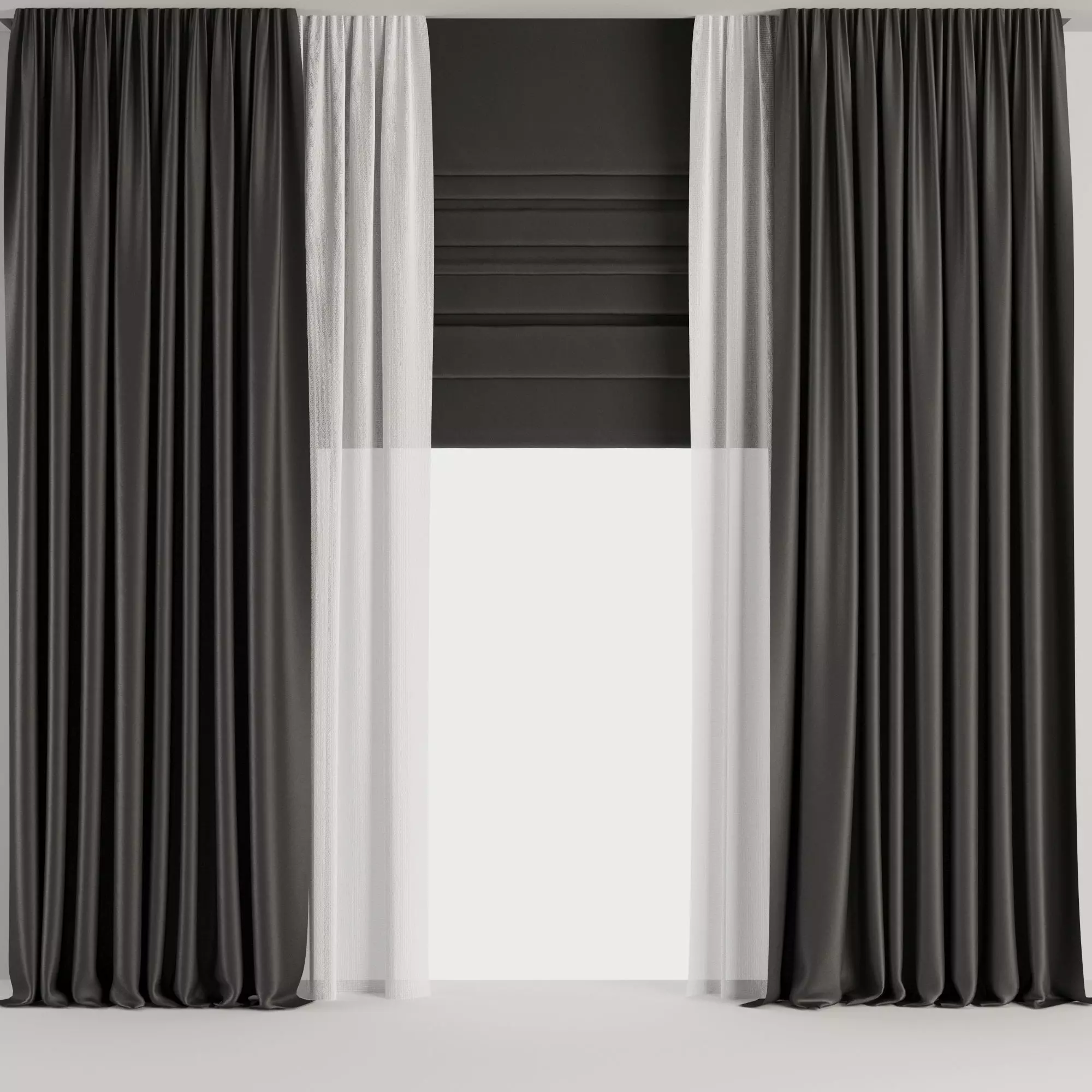 Curtain Set M52 3D model_0