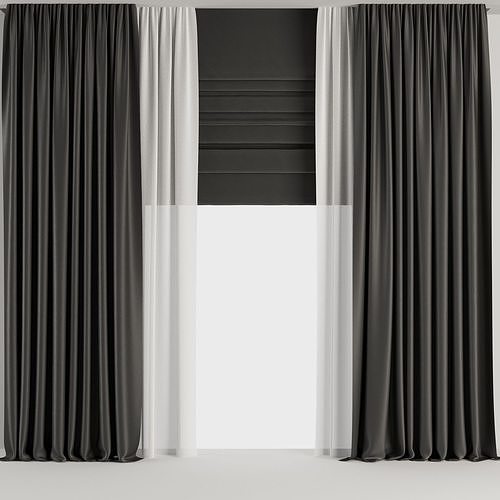 Curtain Set M52 3D model