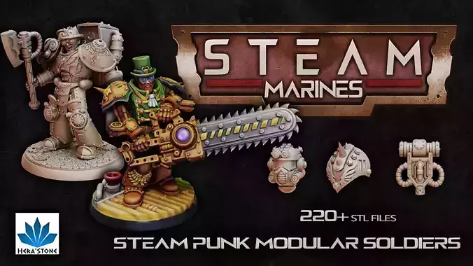 Steam Marines 3D print model